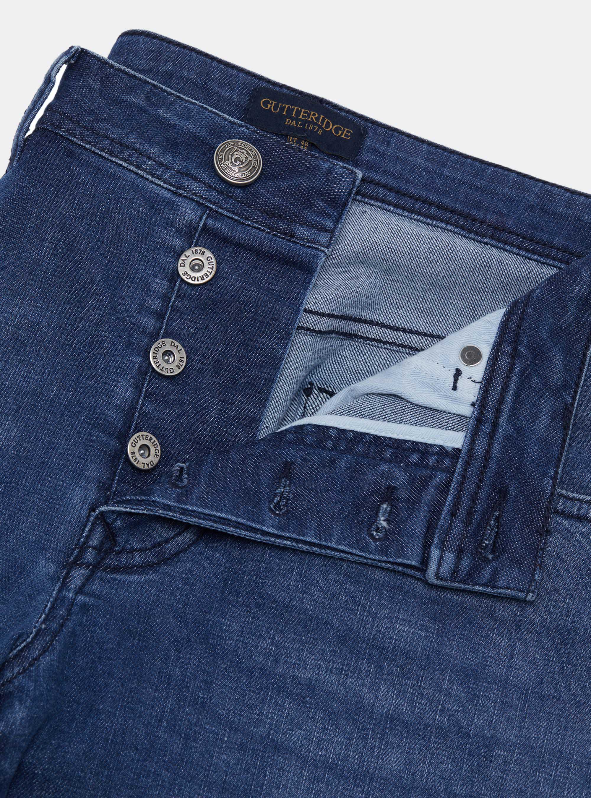 Jeans tinto in filo, BLU