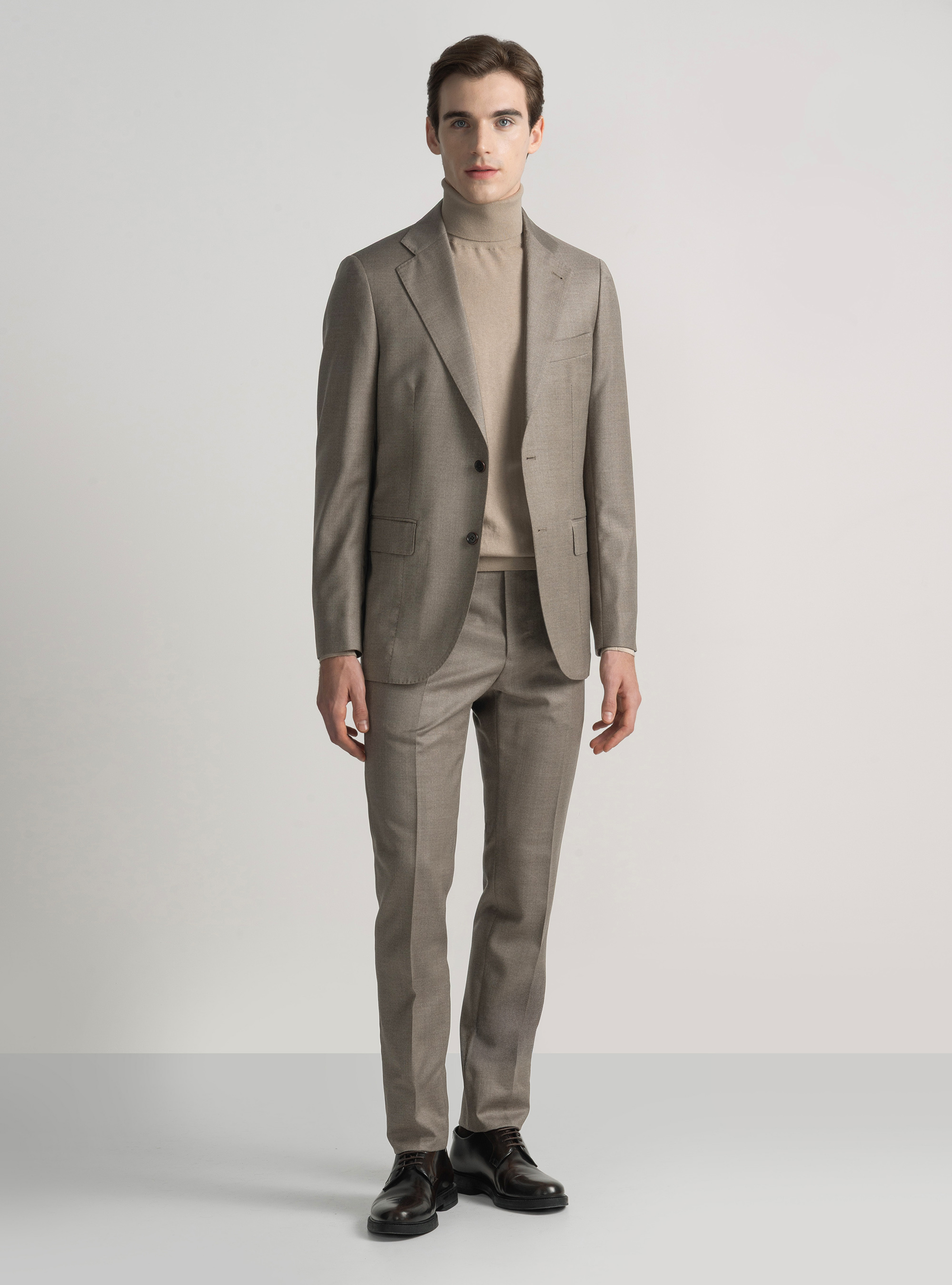 Pantaloni per abito in pura lana Vitale Barberis Canonico, SABBIA