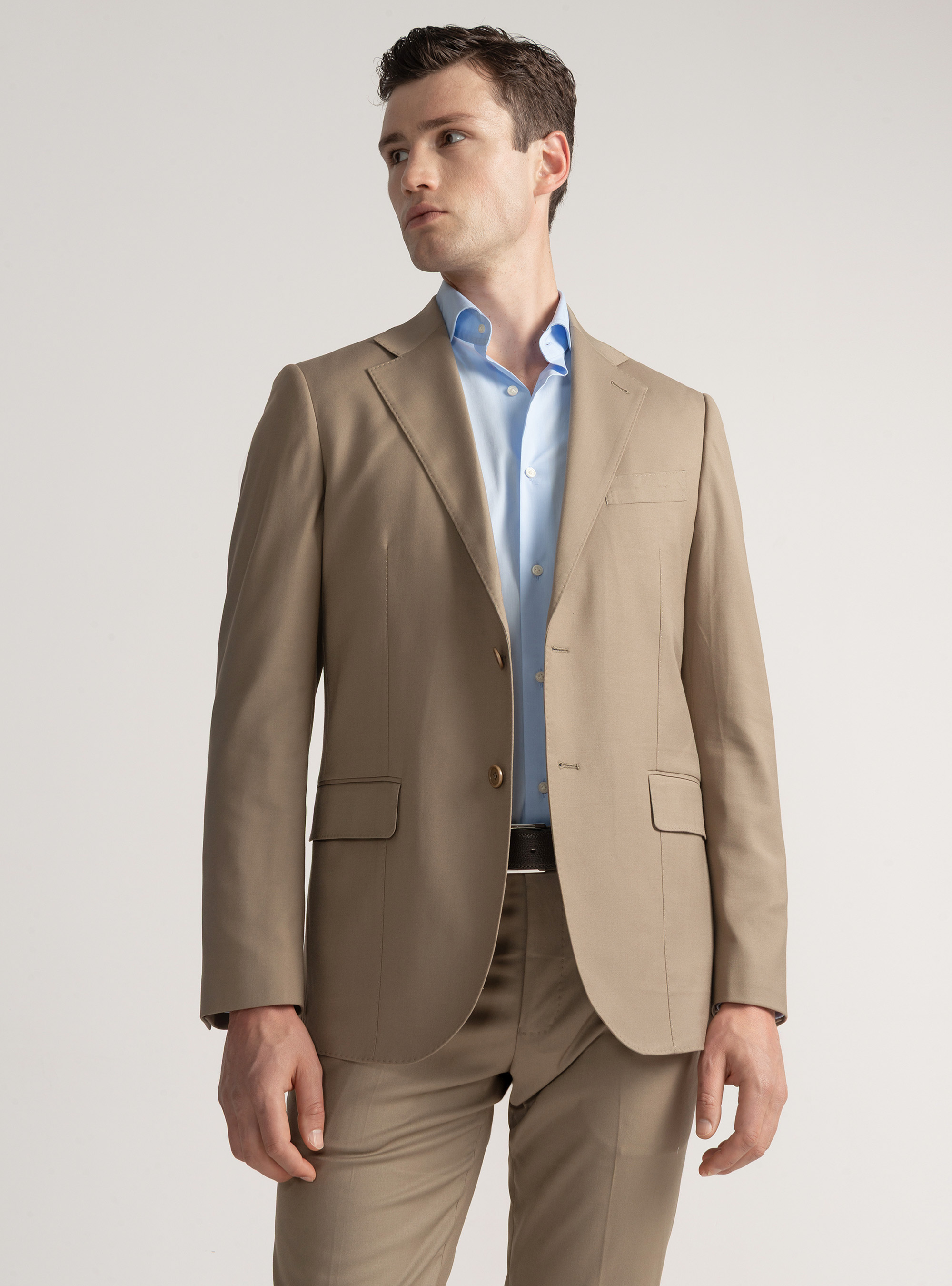 Giacca per abito slim fit, FANGO
