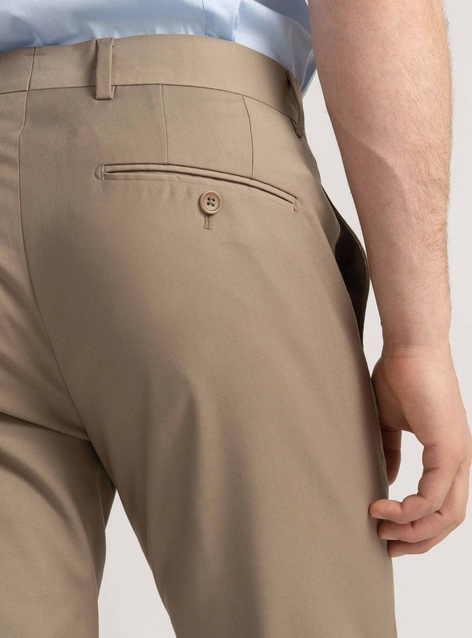 Pantaloni per abito slim fit, FANGO