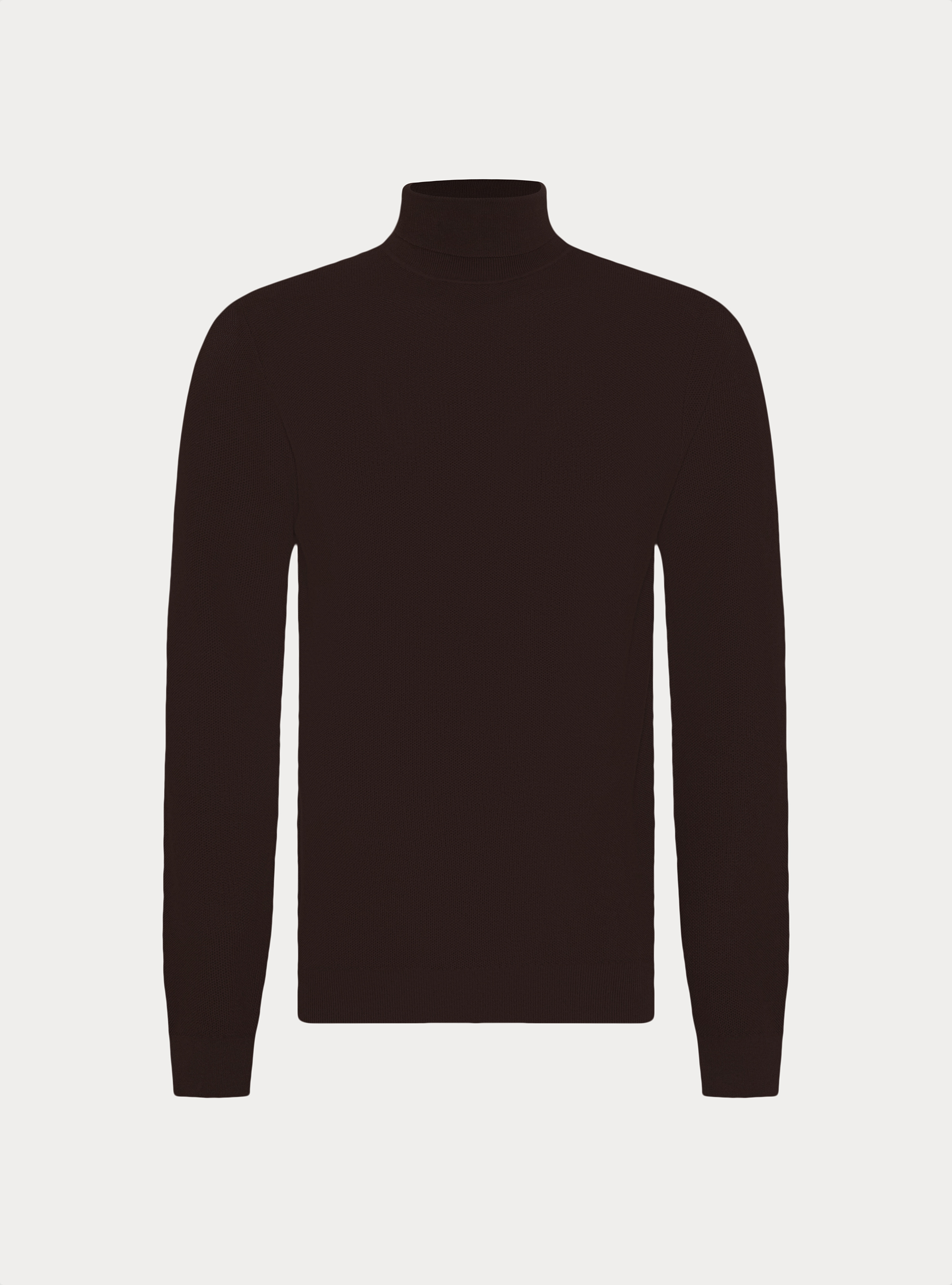Dolcevita in maglia nido d'ape in cotone e cashmere, MARRONE