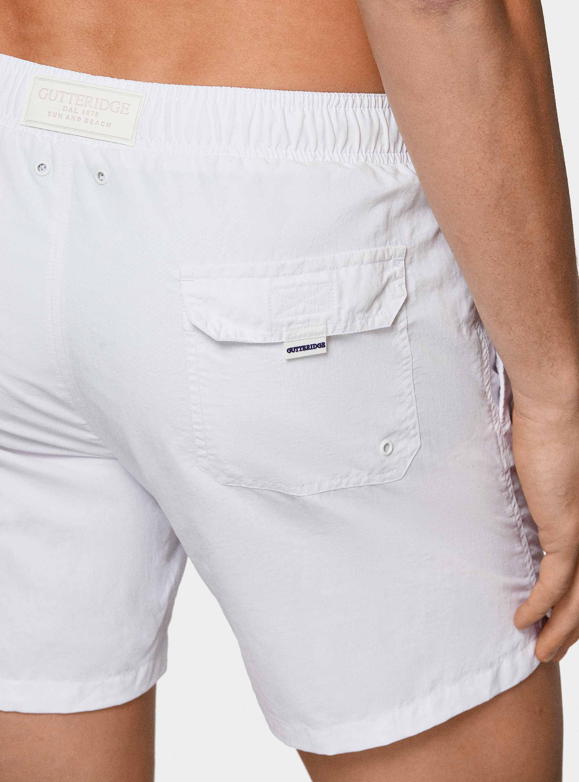Costume da bagno tinta unita, BIANCO