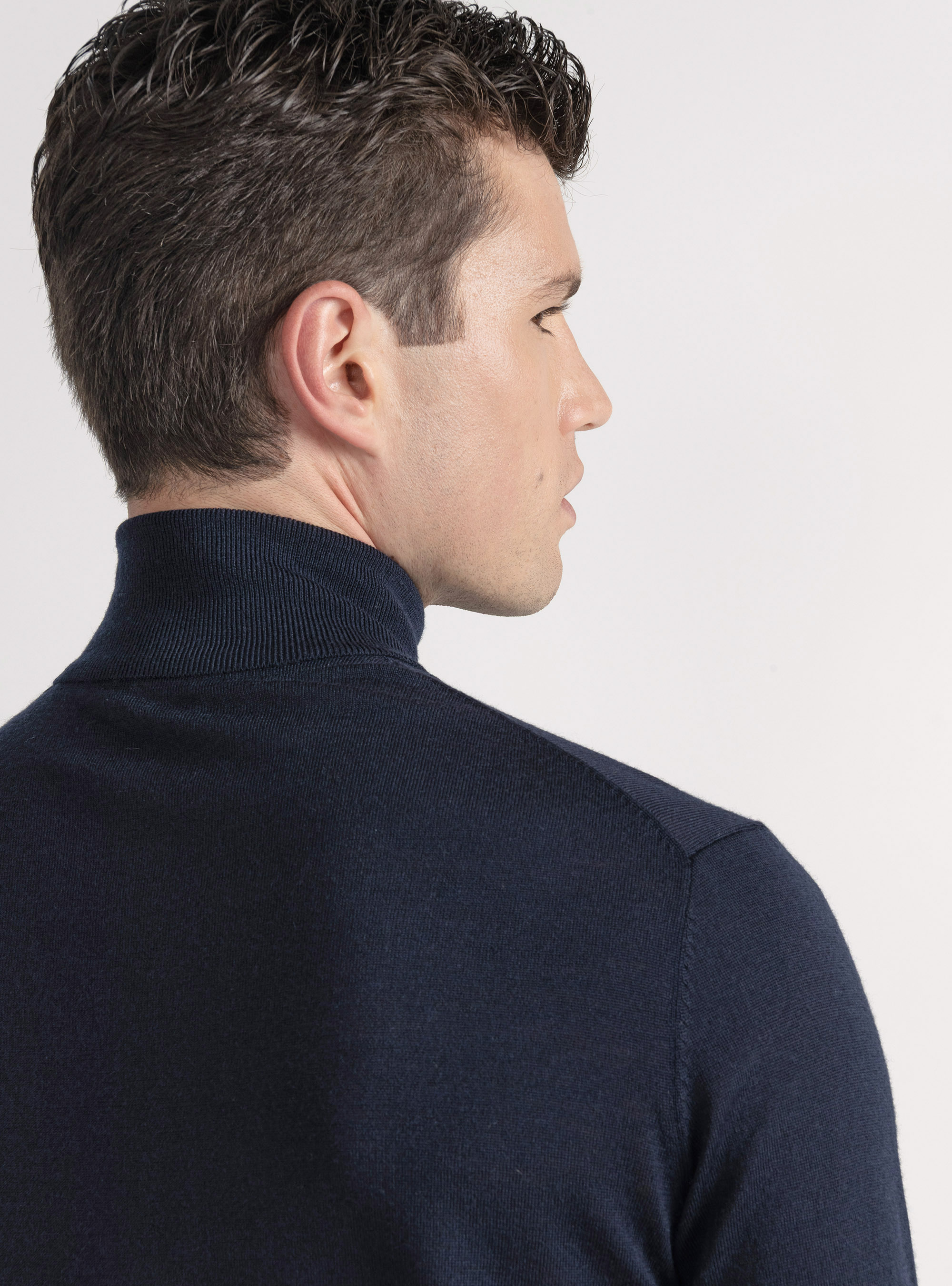 Dolcevita in pura lana merino extrafine, BLU NAVY