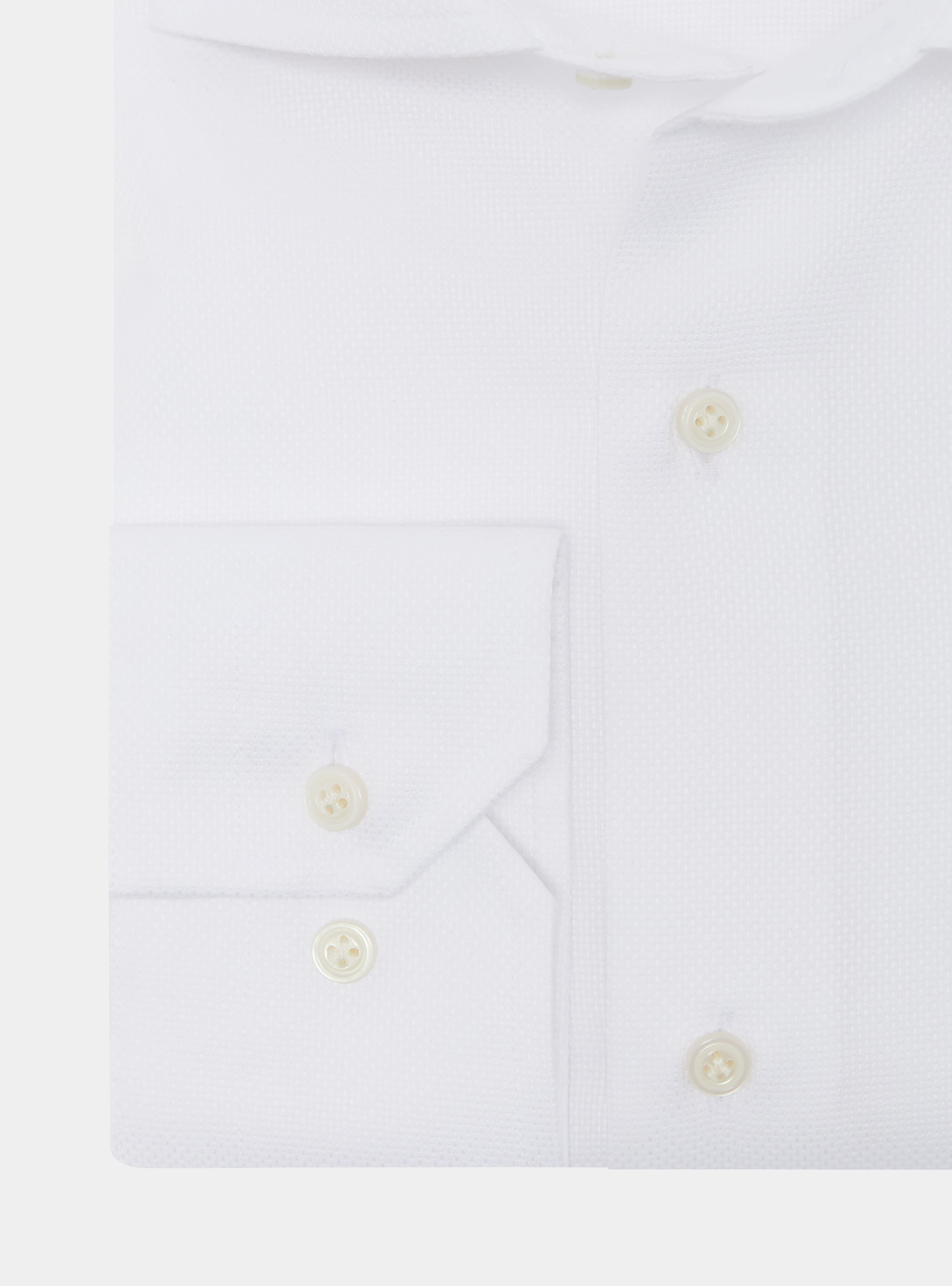 Camicia in cotone operato, BIANCO