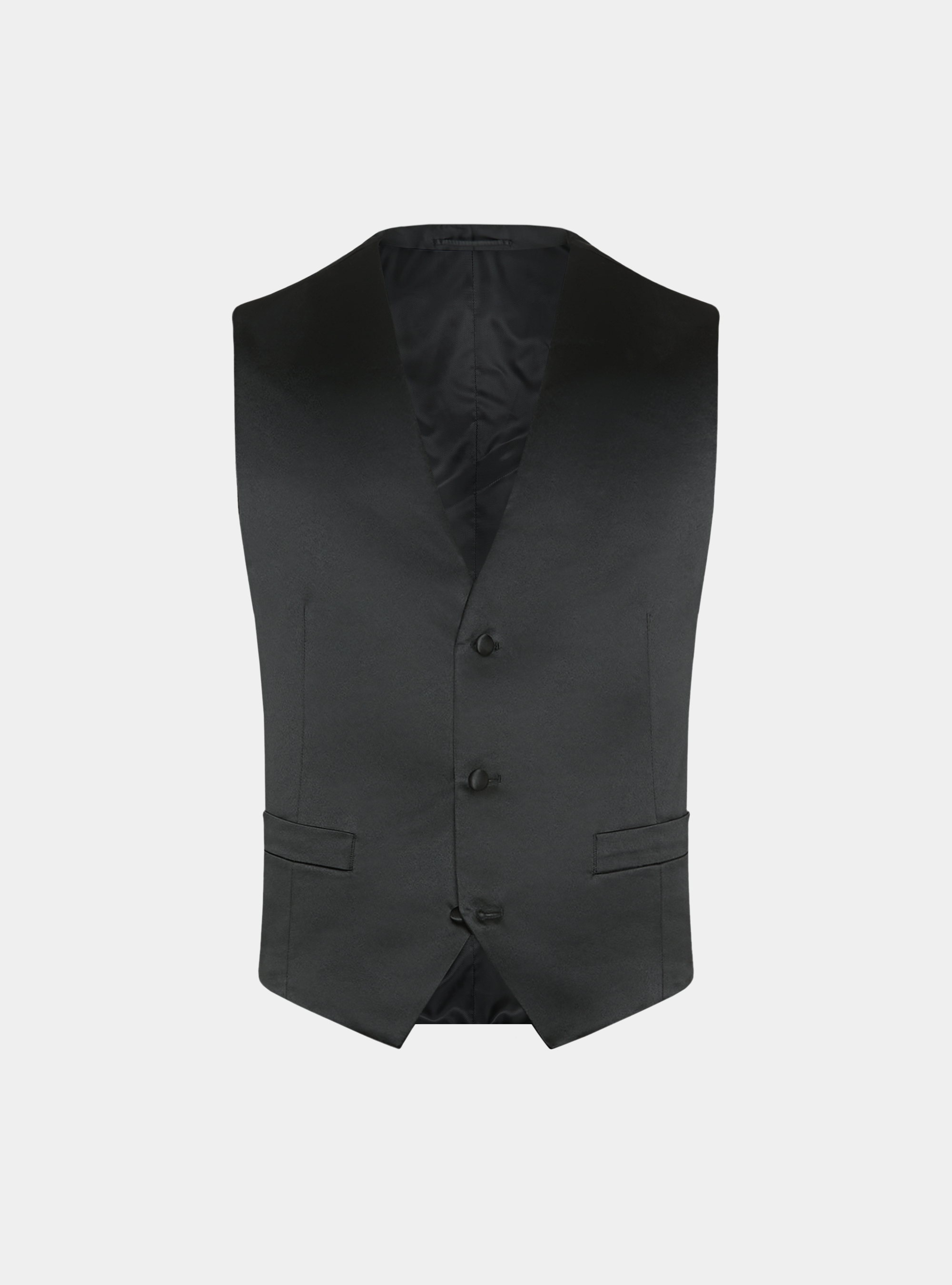 Panciotto smoking in satin, NERO