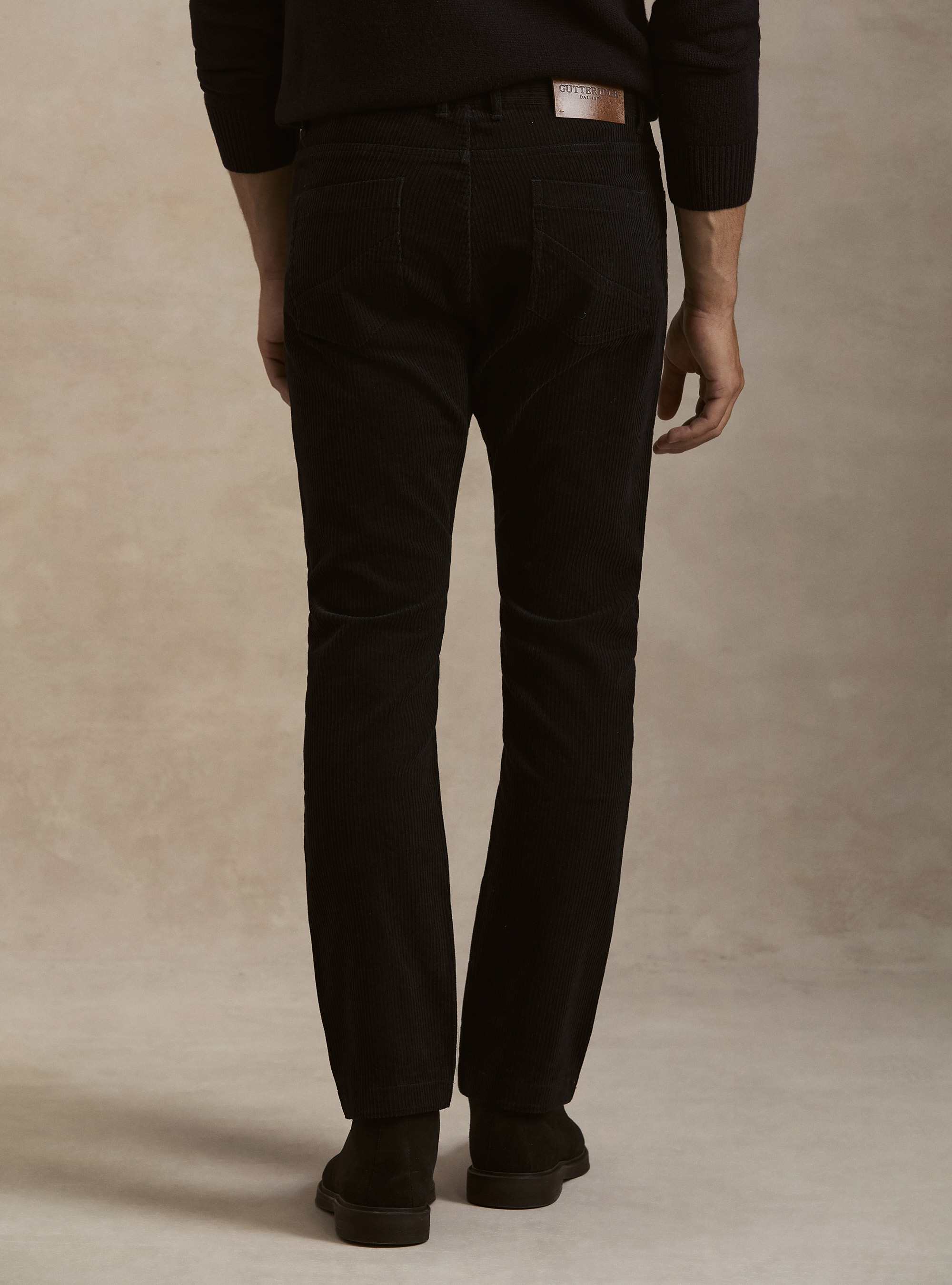 Pantaloni 5 tasche in velluto, BLU NAVY