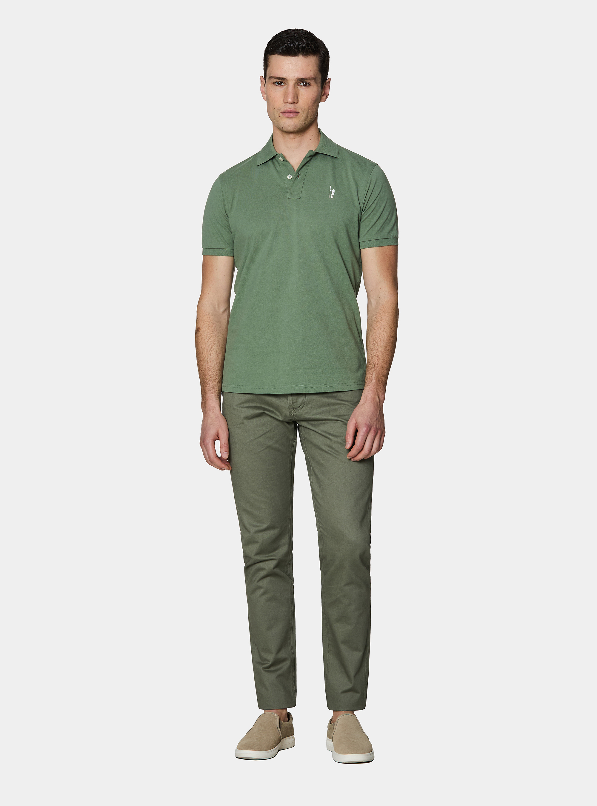 Polo classica in piquet, VERDE SALVIA 0604C