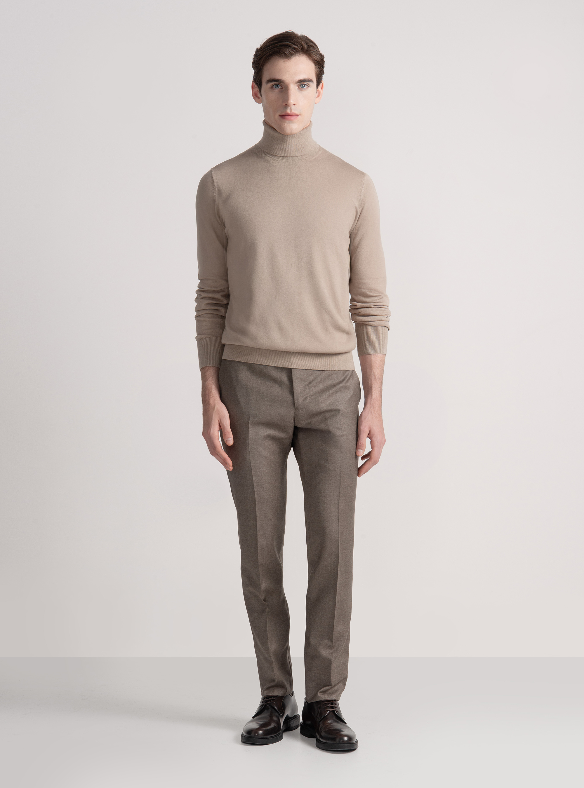 Dolcevita in cotone seta e cashmere, SABBIA