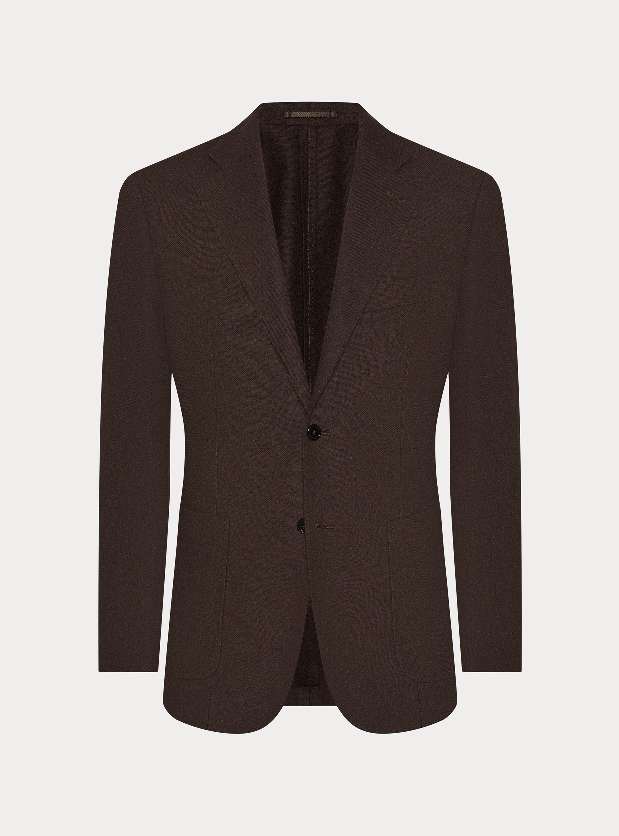 Giacca in flanella misto lana, MARRONE