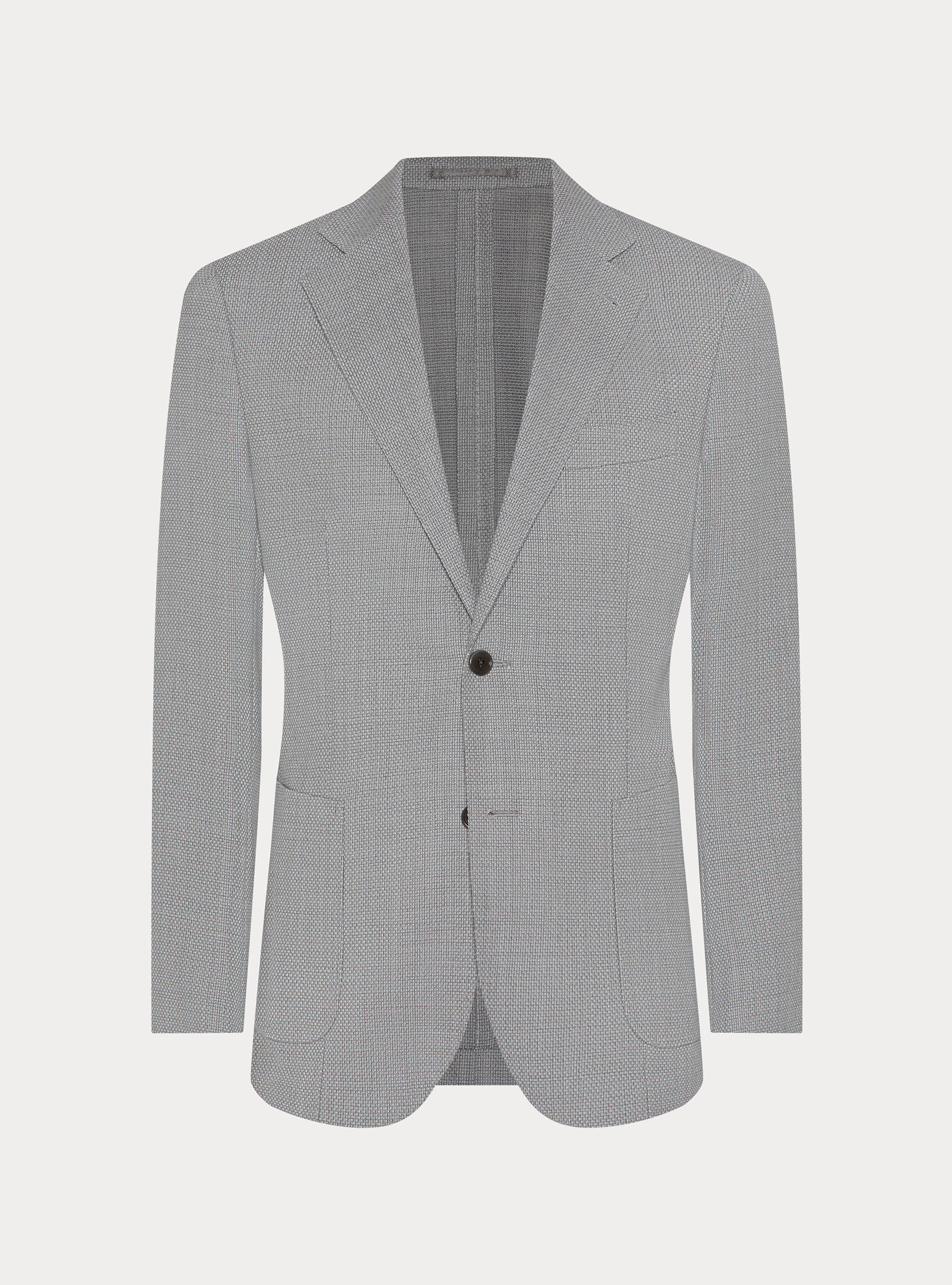 Giacca in lana hopsack, GRIGIO CHIARO