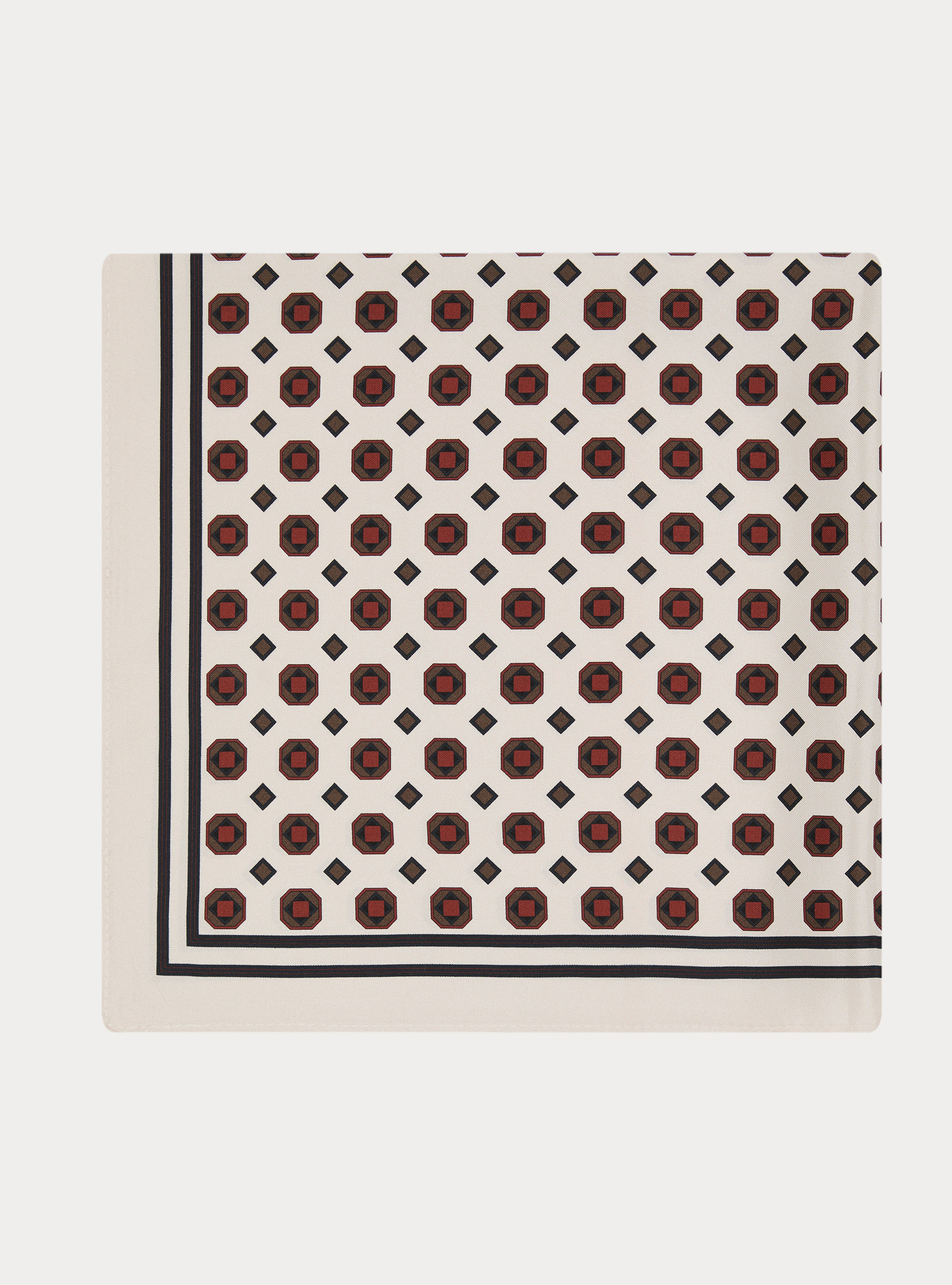 Foulard in seta stampa geometrica, PANNA