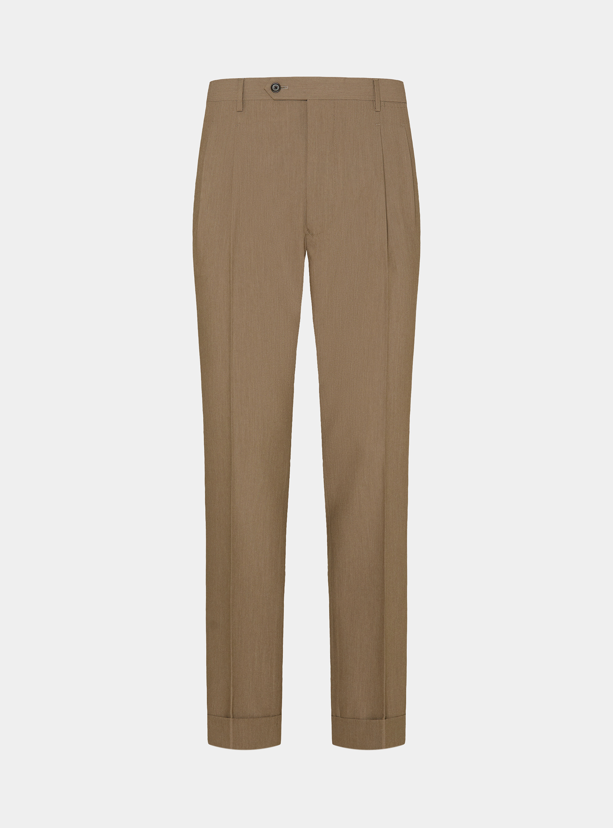 Pantaloni classici con pince, FANGO