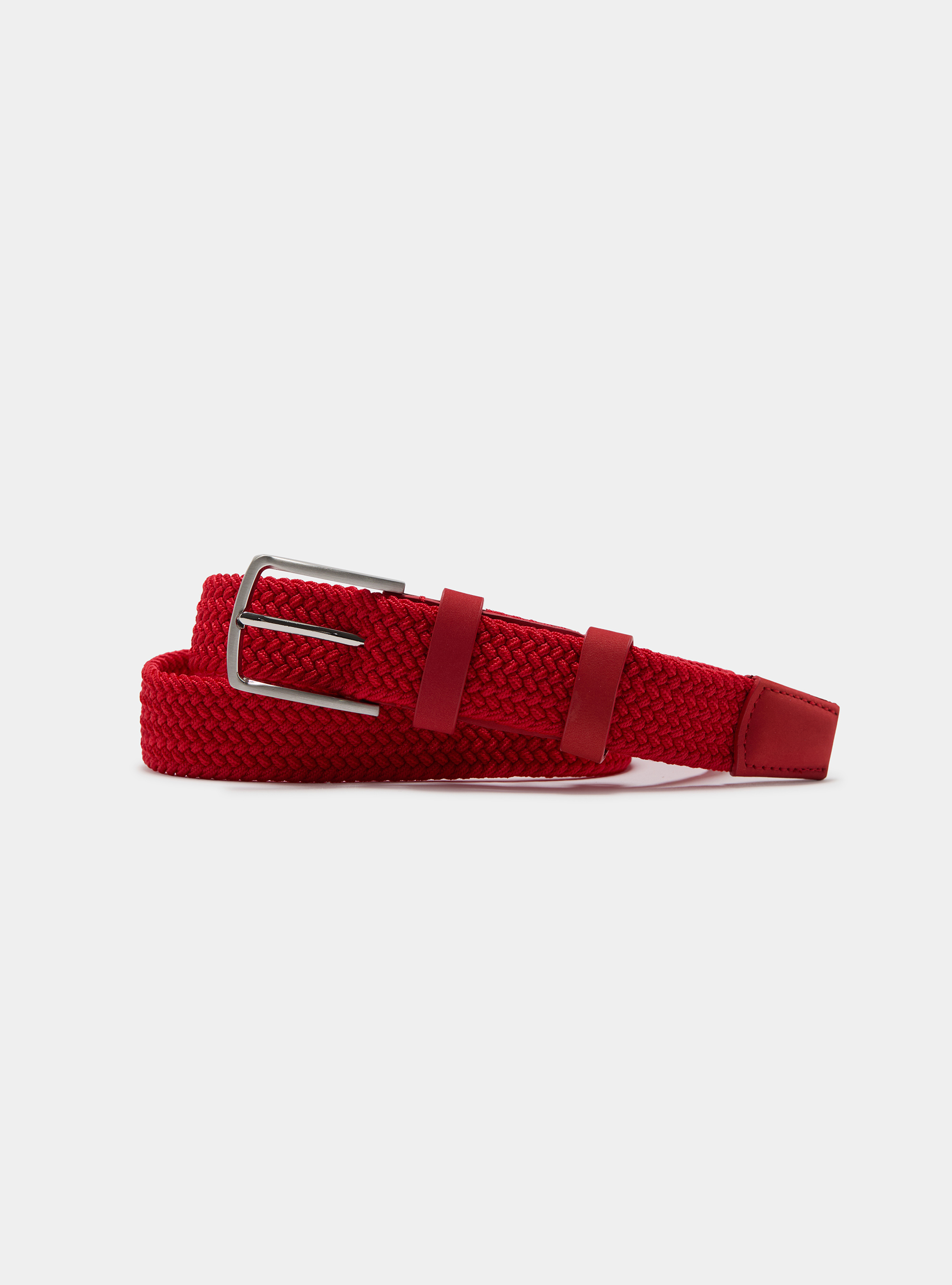 Cintura elastica intrecciata, ROSSO