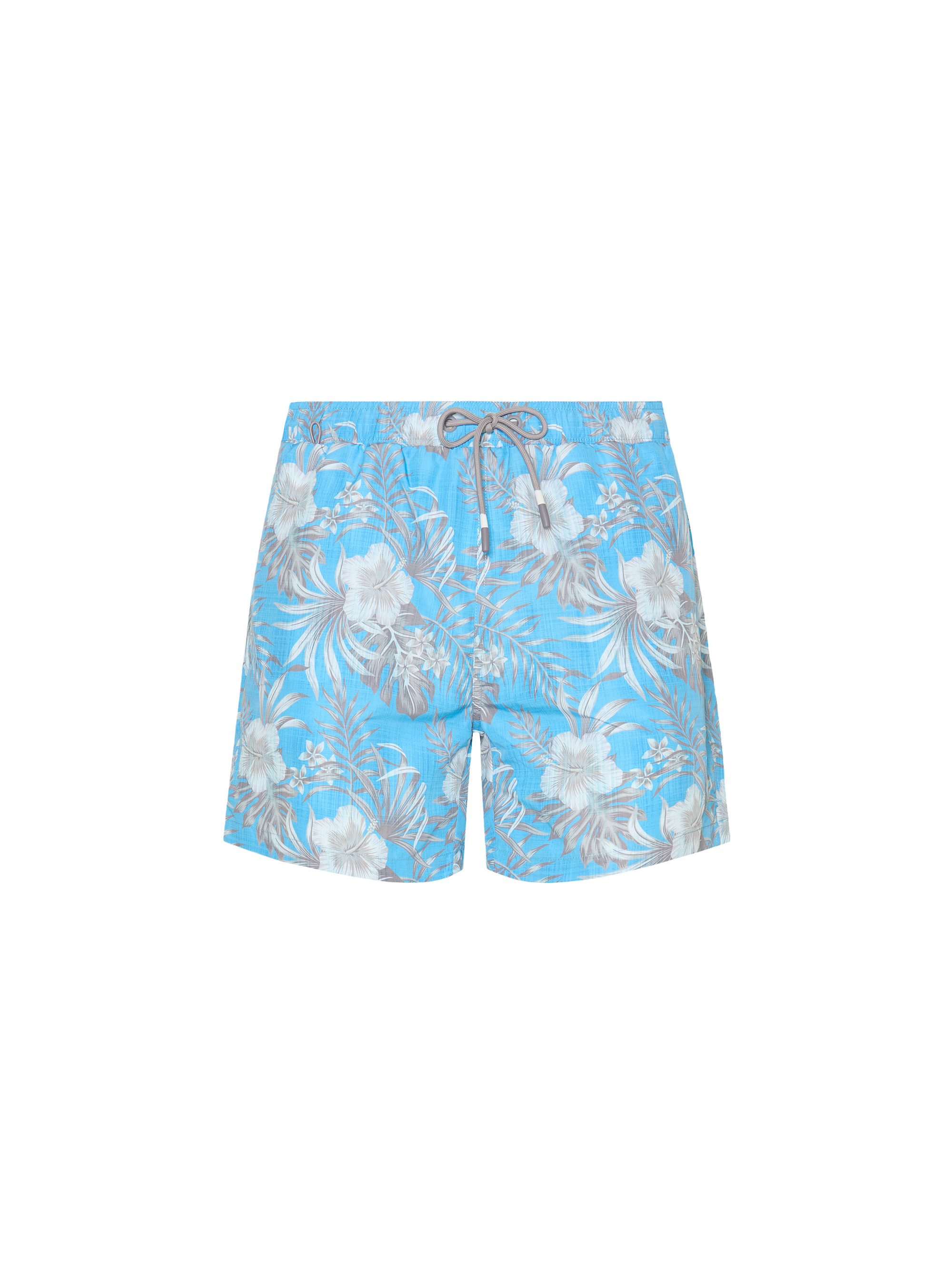 Costume da bagno stampa fiori, AZZURRO