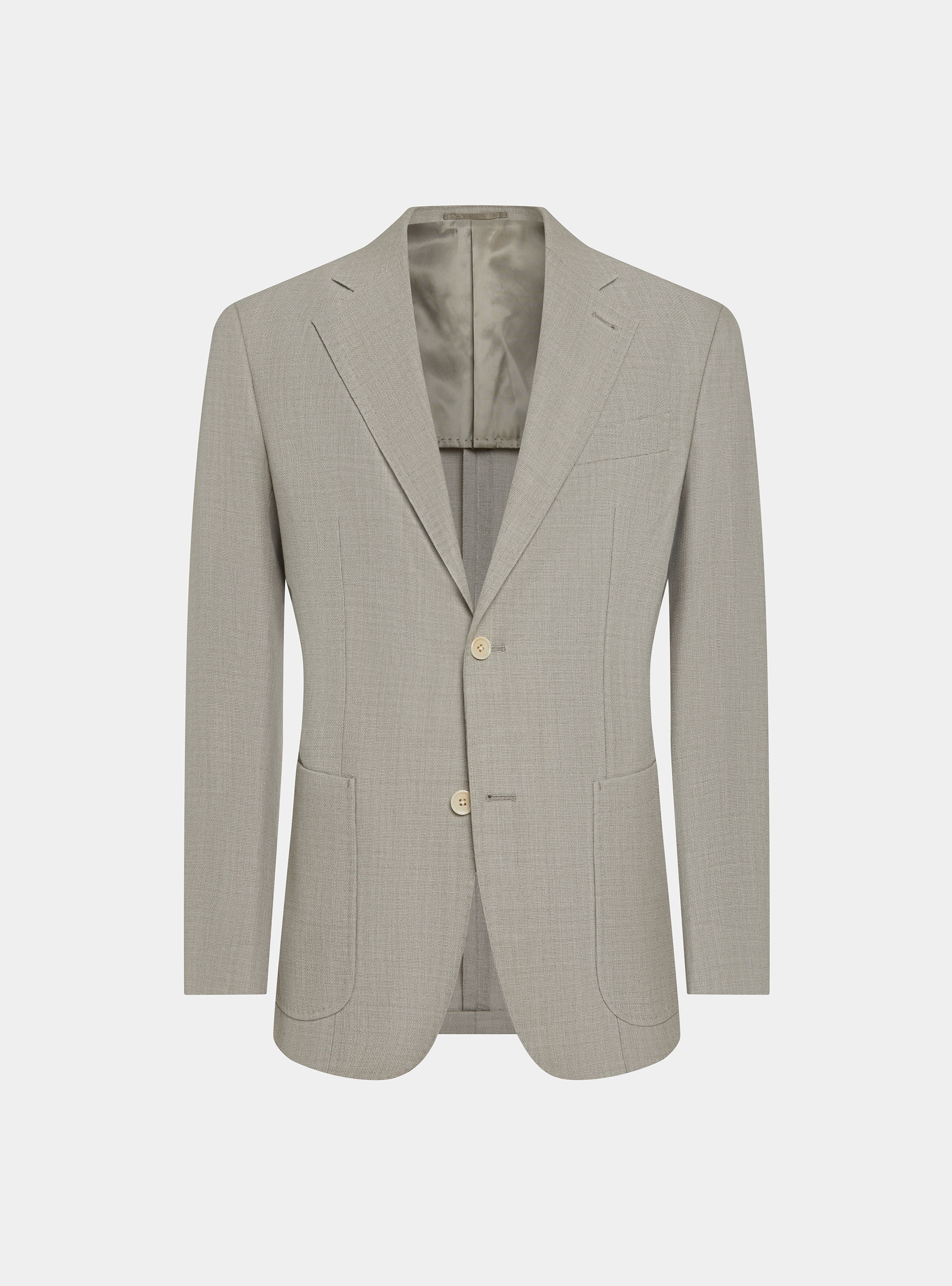 Giacca in lana micro texture, ECRU