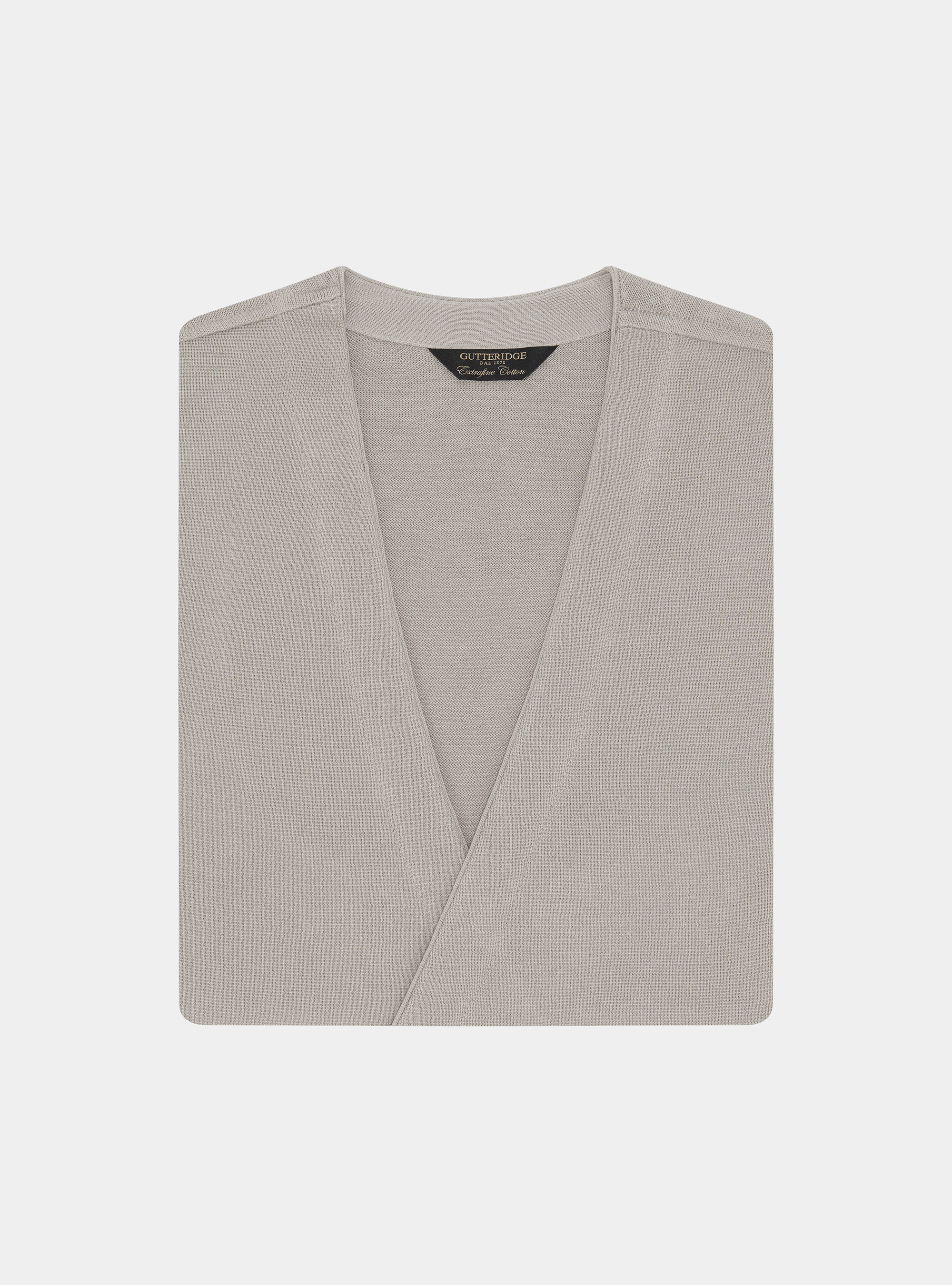 Gilet doppiopetto in maglia di cotone, SABBIA