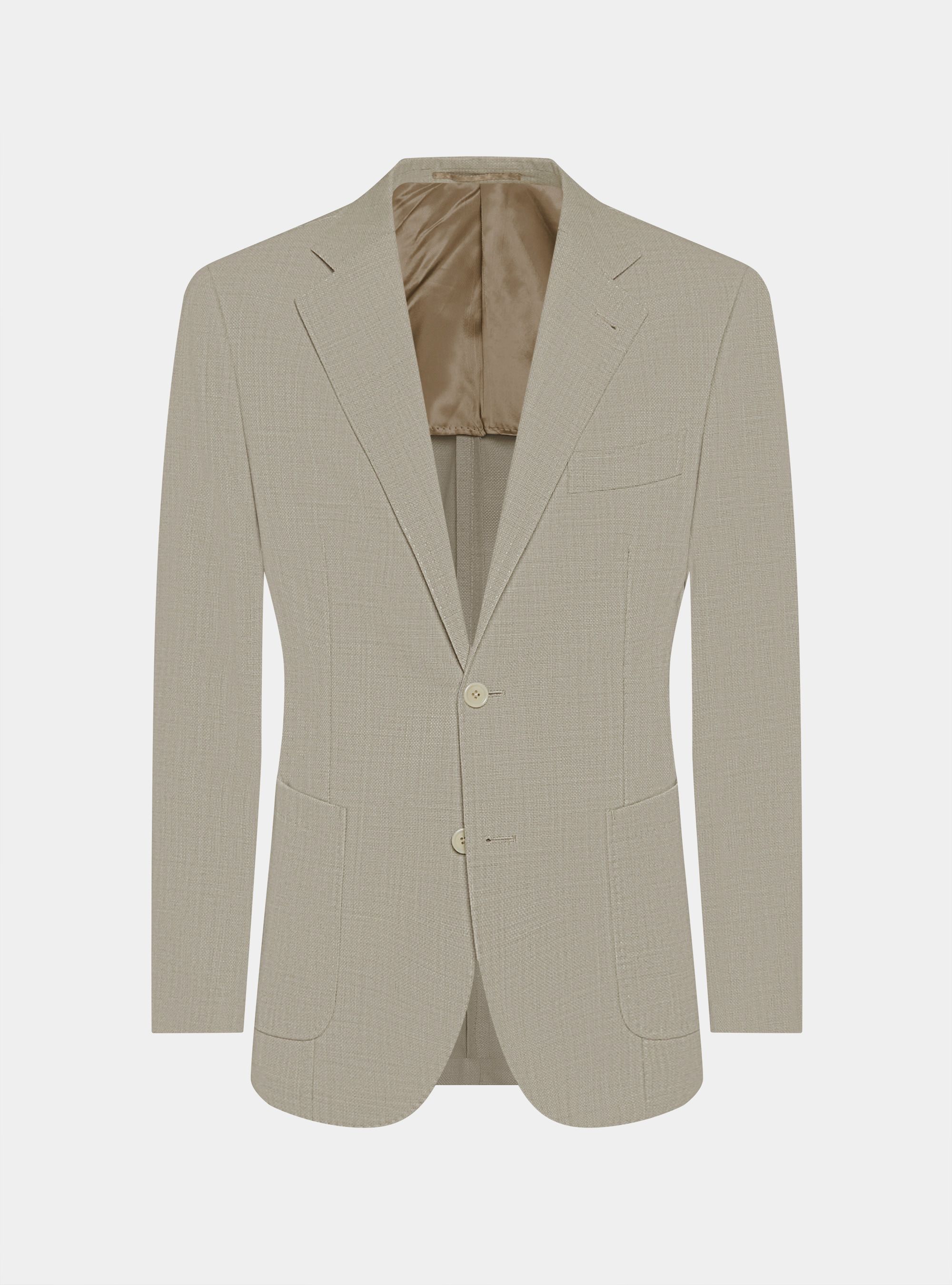 Giacca hopsack in lana Vitale Barberis Canonico, ECRU