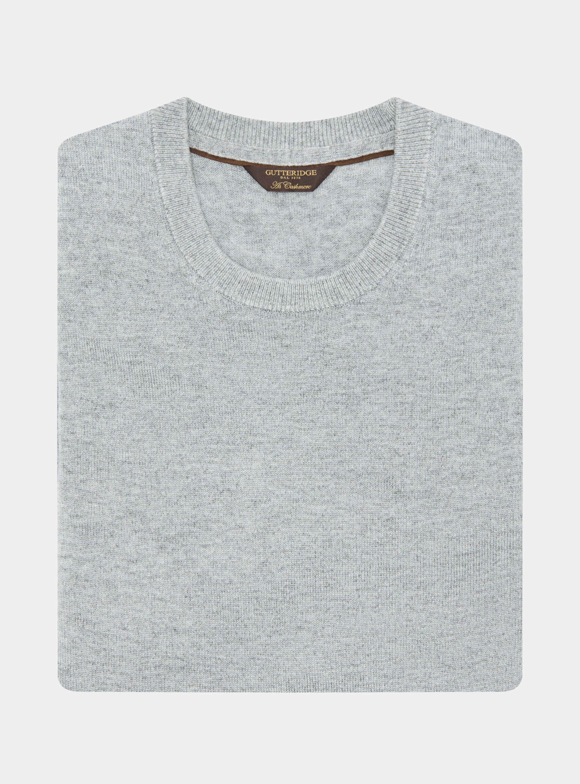 Girocollo in maglia in lana e cashmere, GRIGIO CHIARO MELANGE