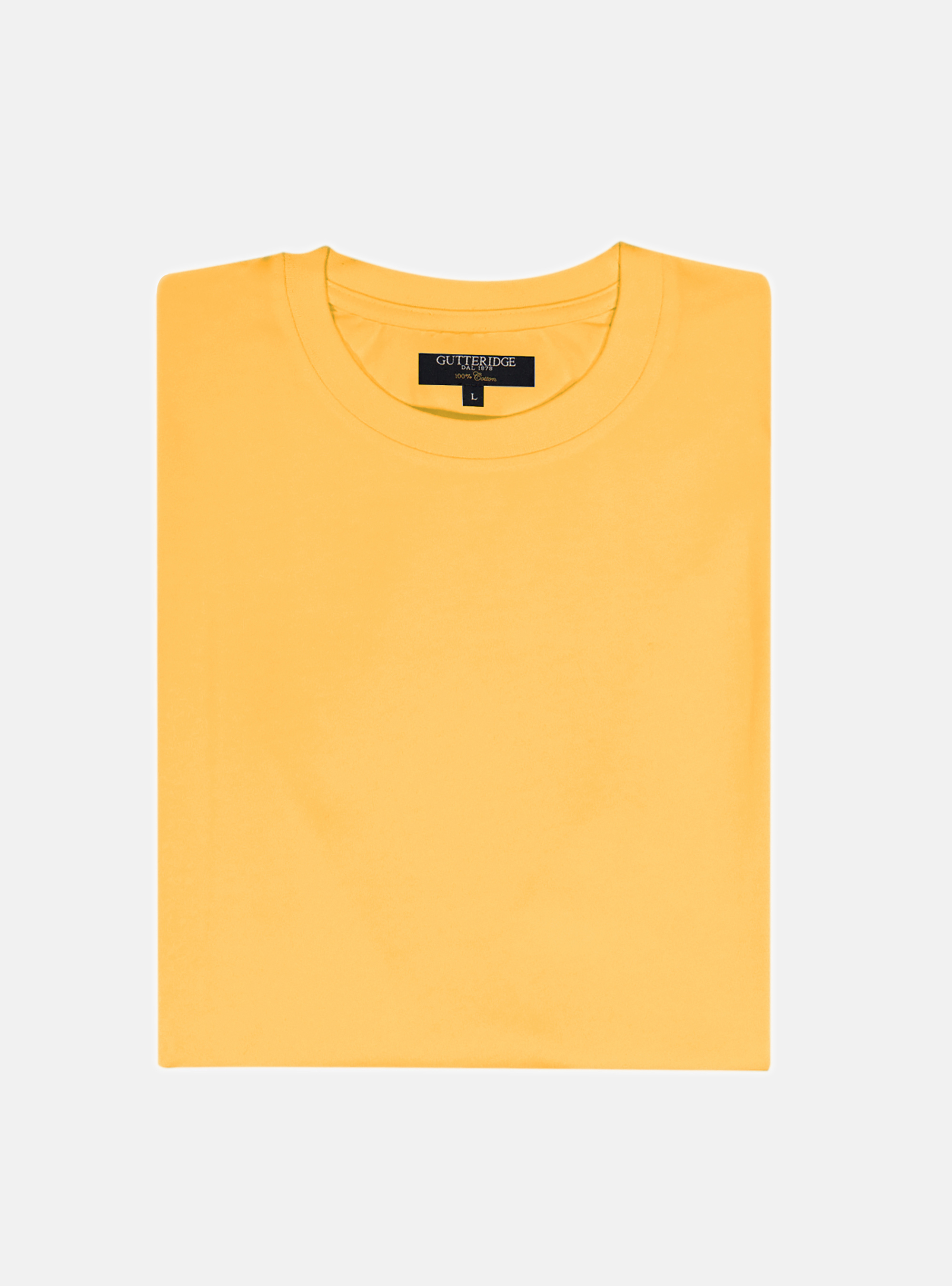 Tshirt mezza manica in jersey di cotone, GIALLO