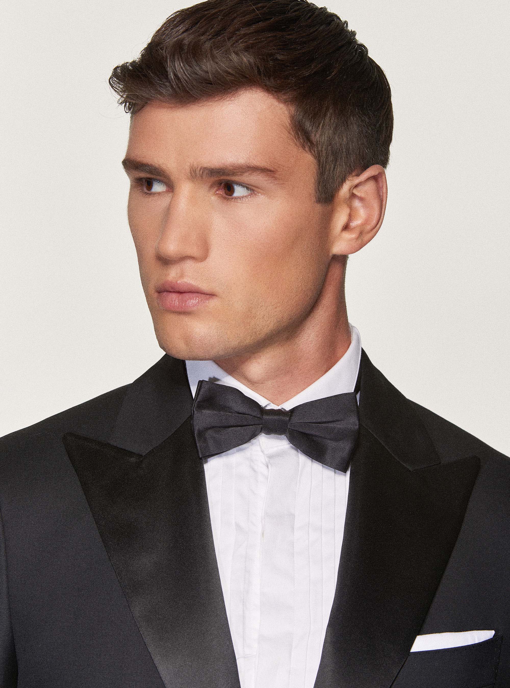 Giacca smoking in pura lana superfine 110's Vitale Barberis Canonico, NERO