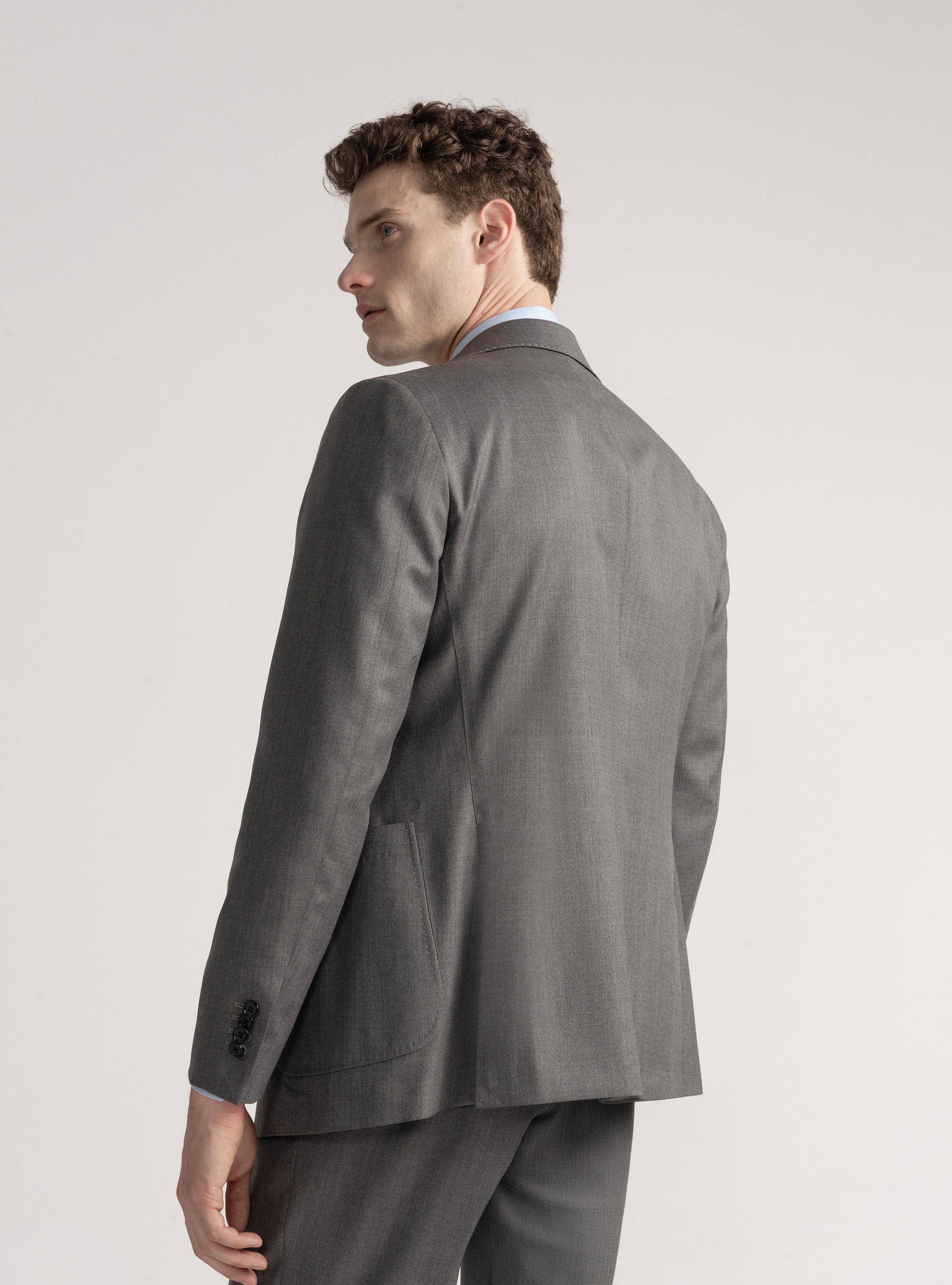 Giacca per abito in lana Reda superfine 110's, GRIGIO CHIARO