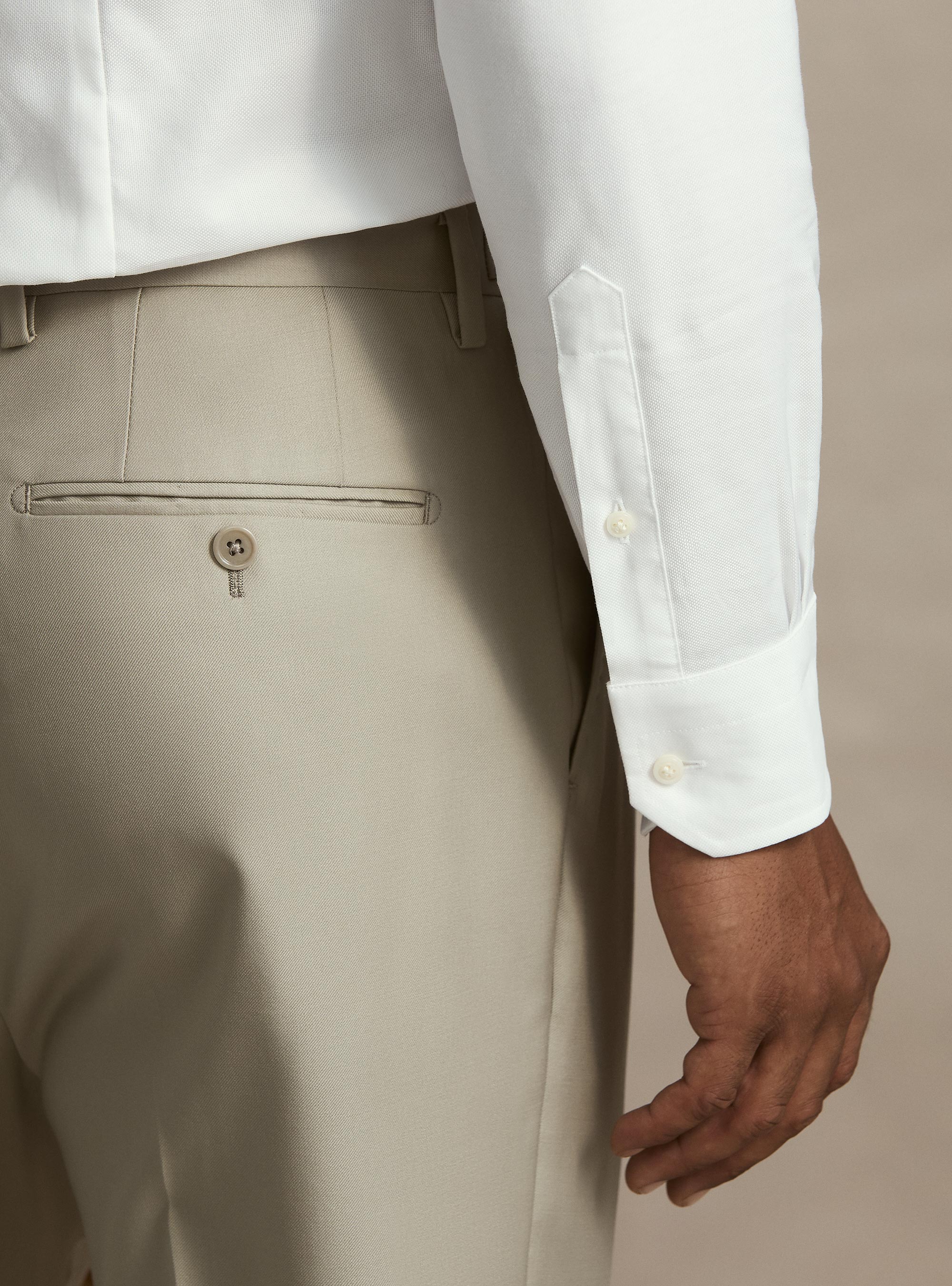 Camicia in cotone oxford, BIANCO