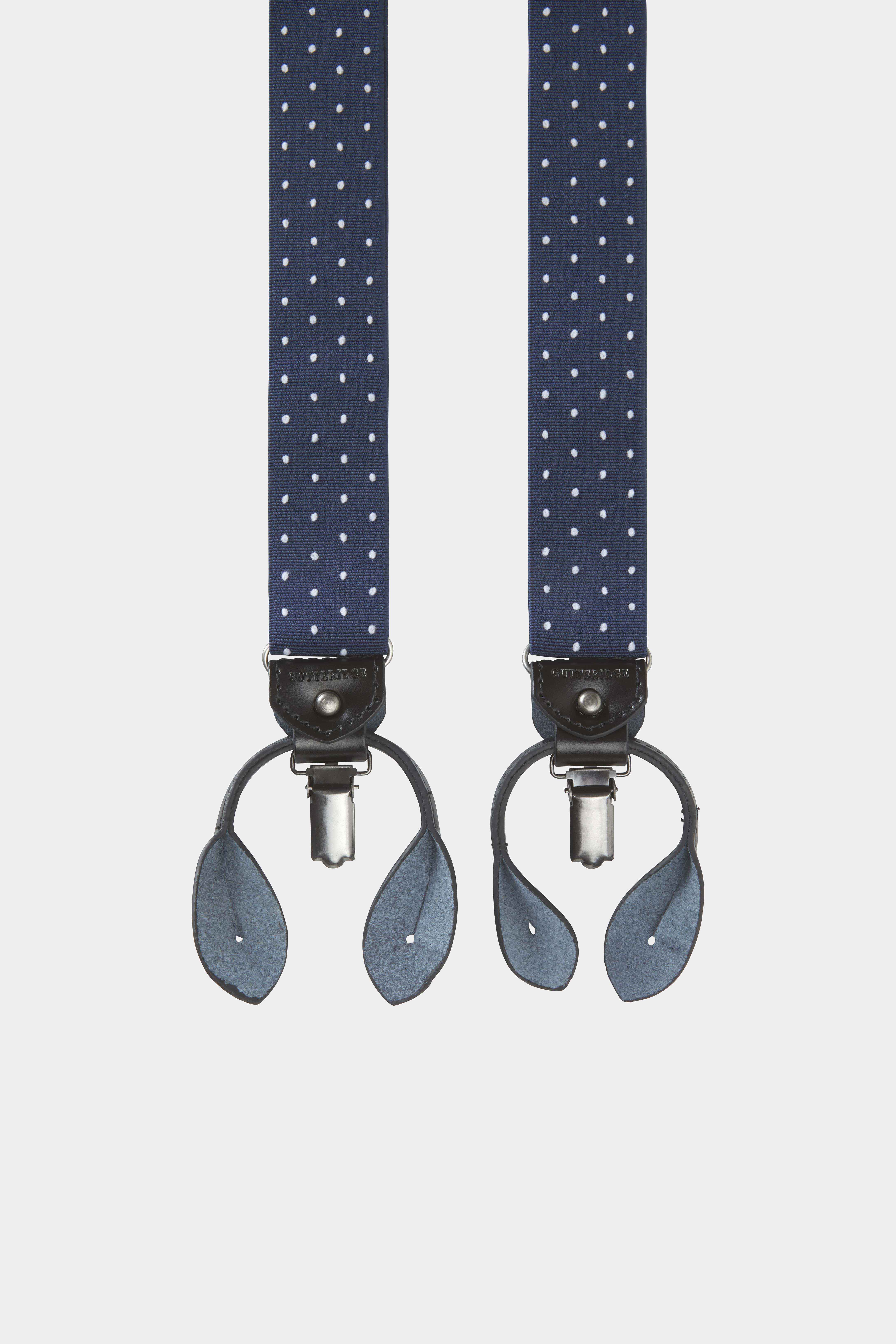 Bretelle fantasia micro pois, BLU NAVY
