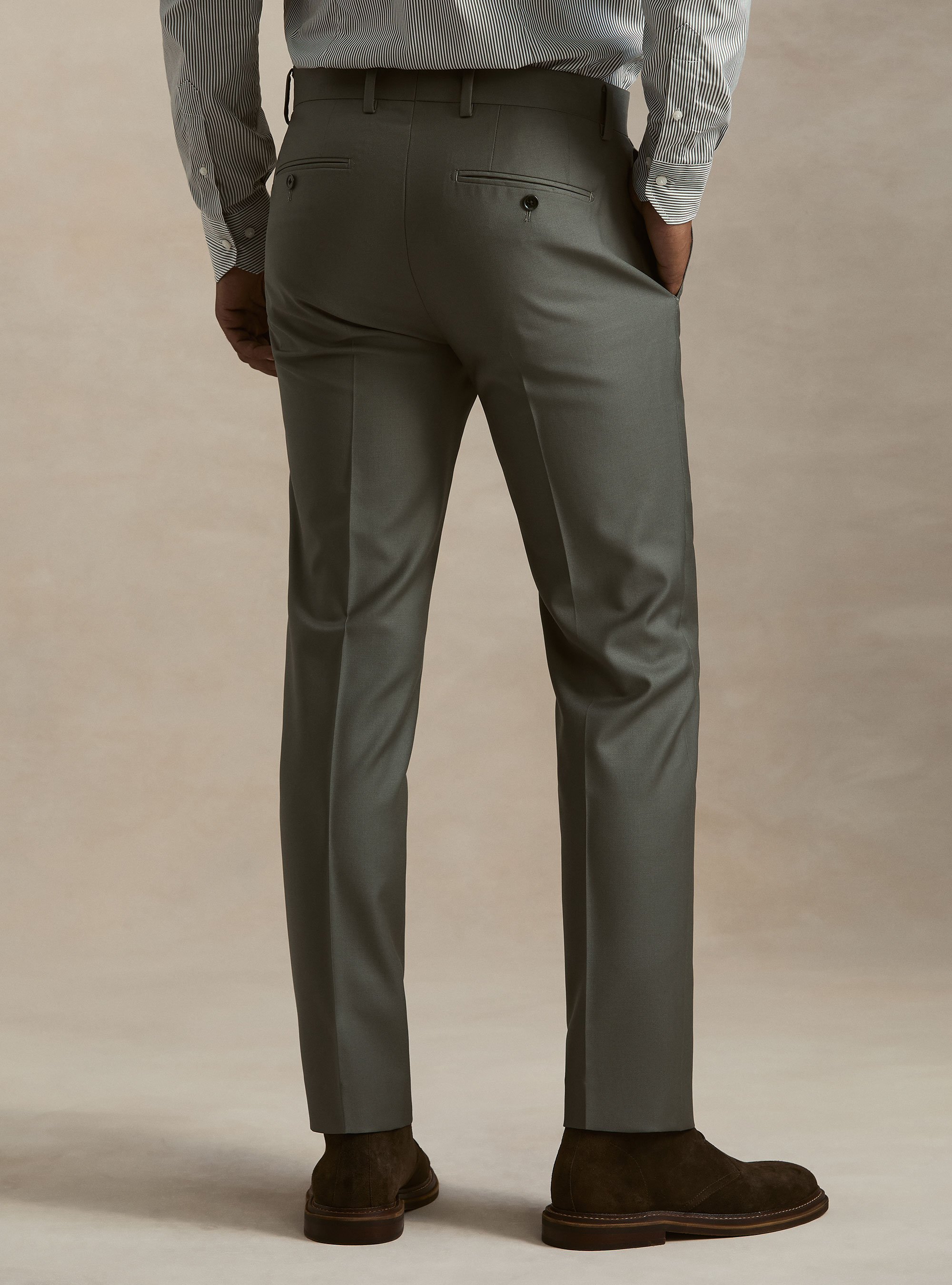 Pantaloni per abito in pura lana Vitale Barberis Canonico, SALVIA 0602C