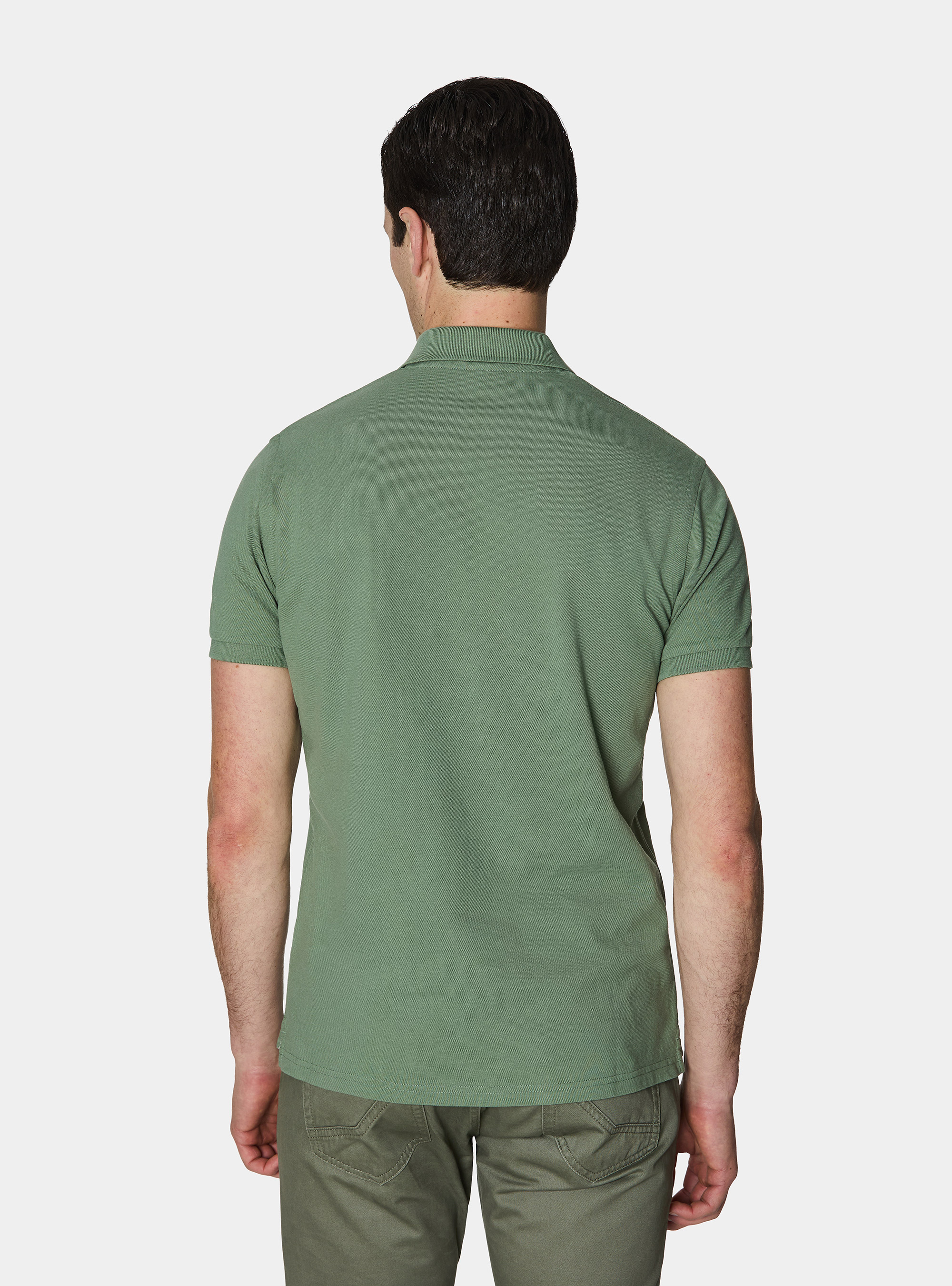 Polo classica in piquet, VERDE SALVIA 0604C