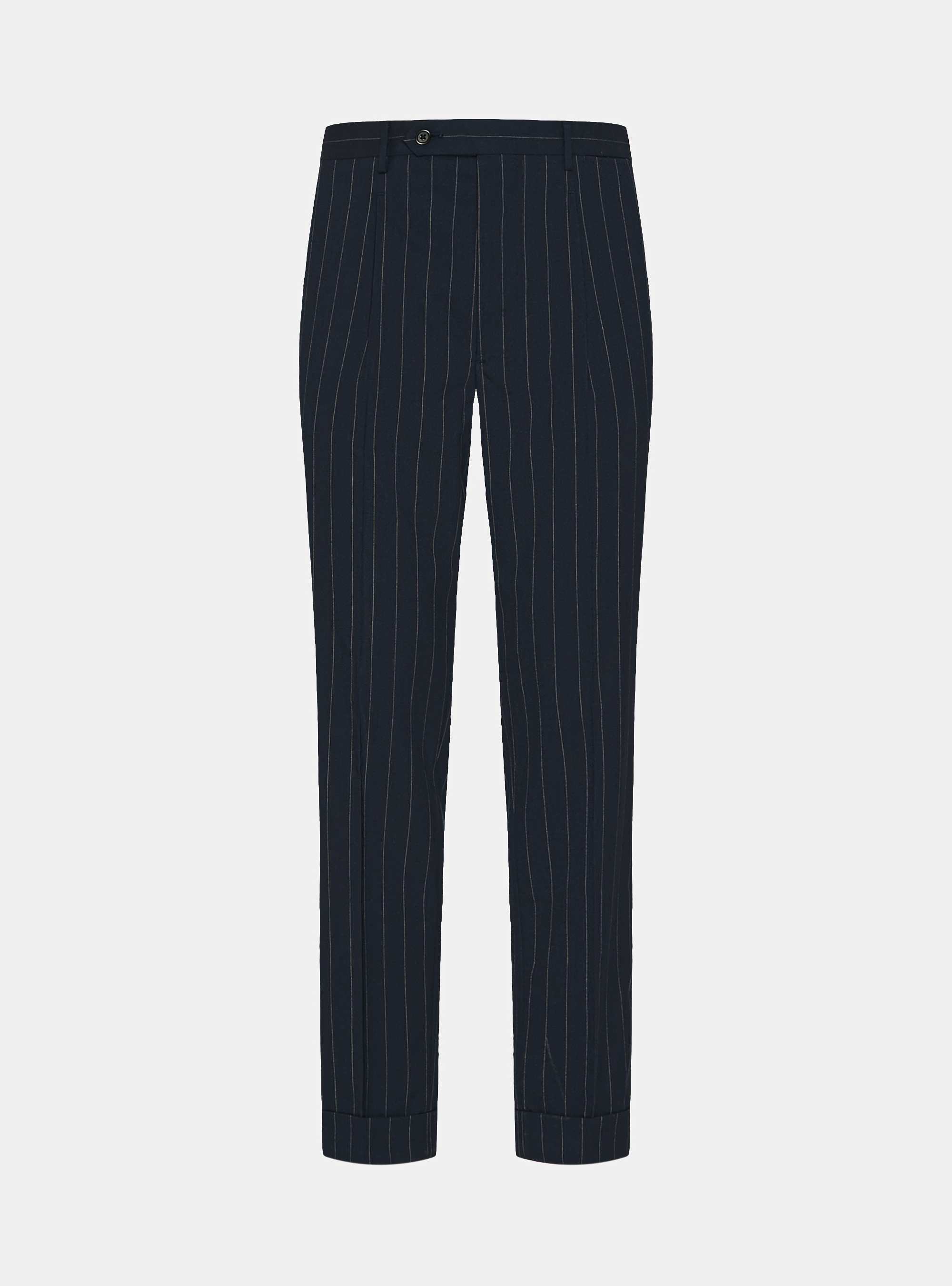 Pantaloni pinces per abito gessato, BLU NAVY
