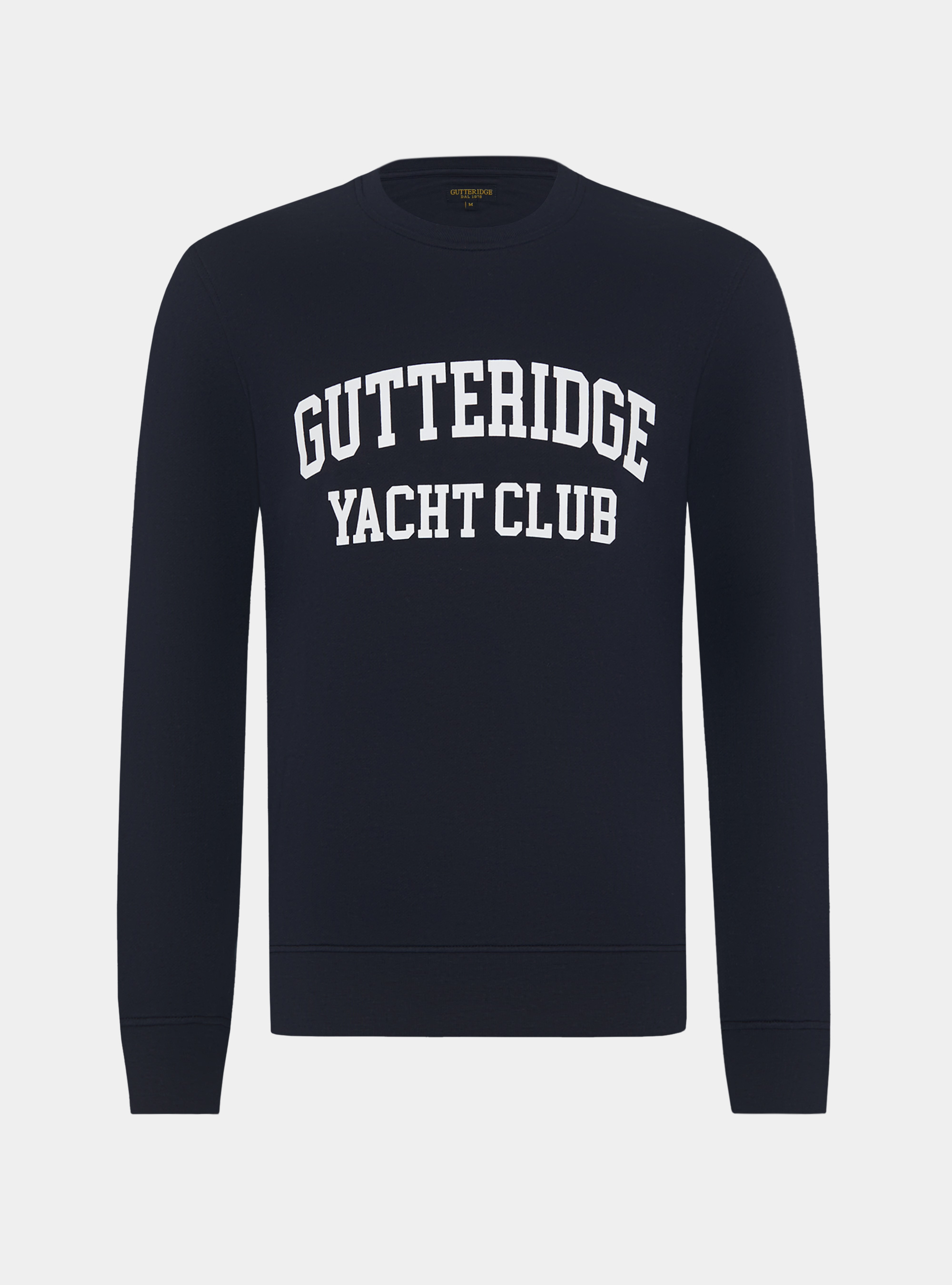Felpa girocollo con stampa, BLU NAVY