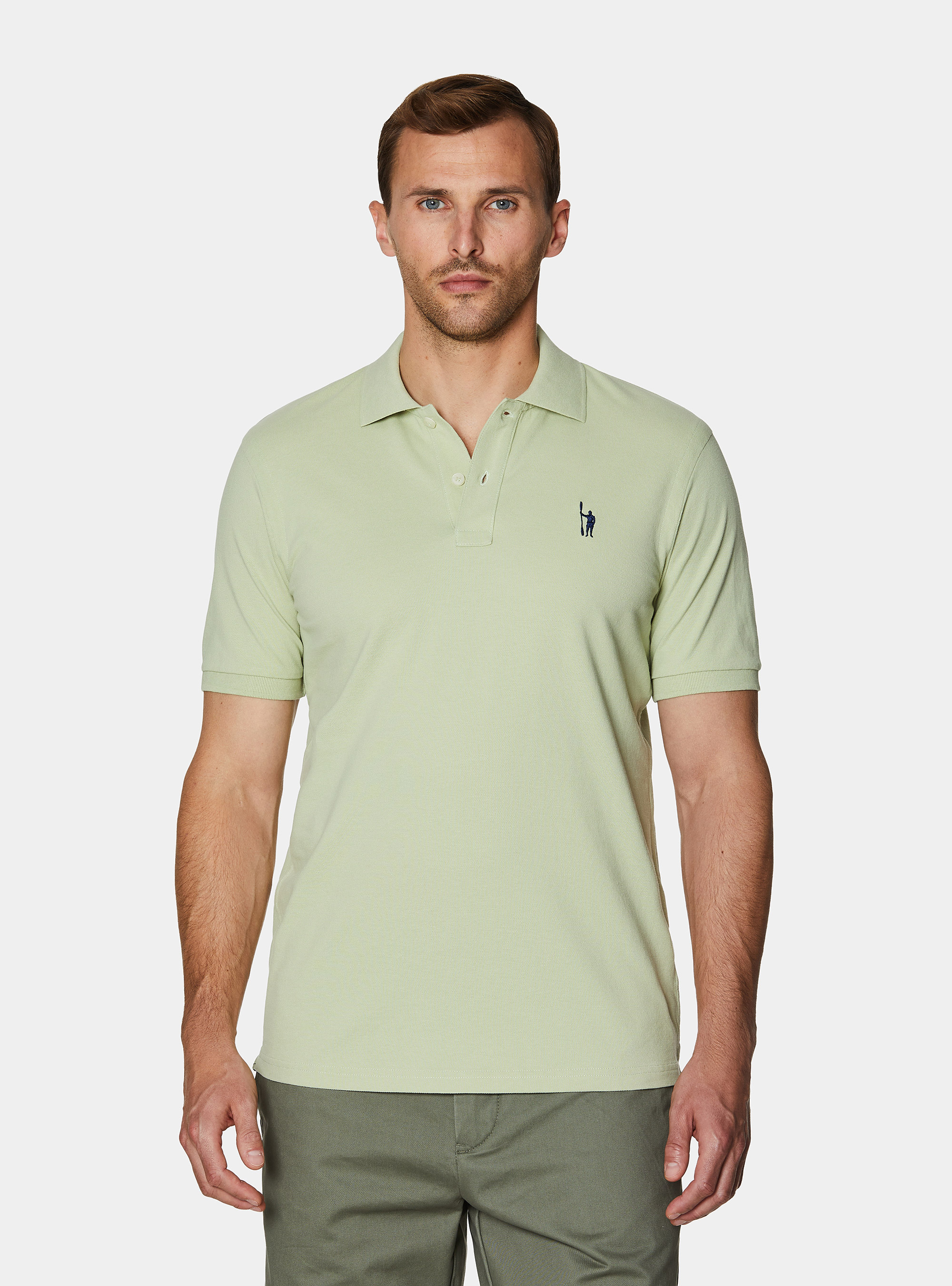 Polo classica in piquet, VERDE CHIARO 0622C