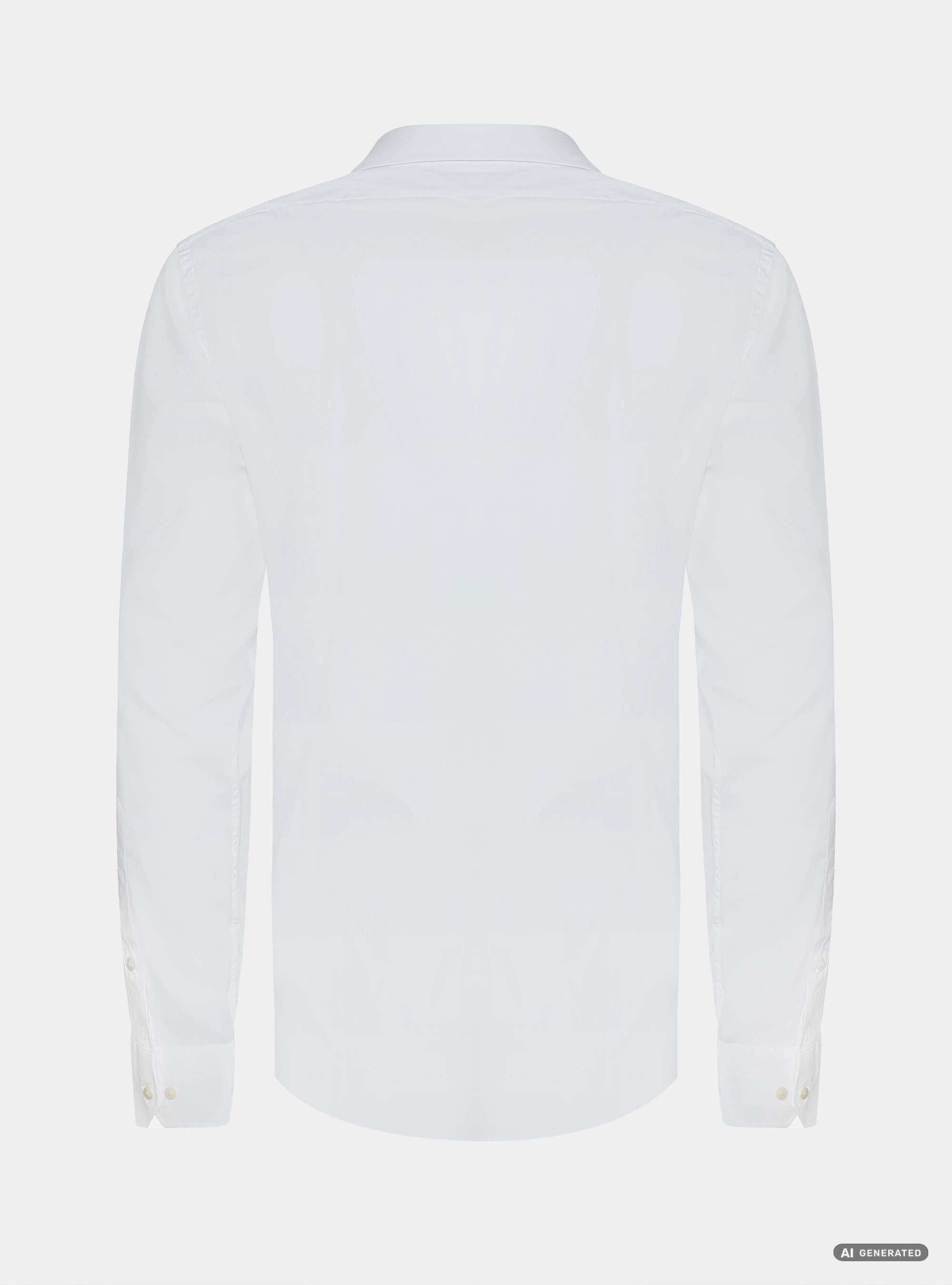 Camicia custom fit in popeline di cotone, BIANCO