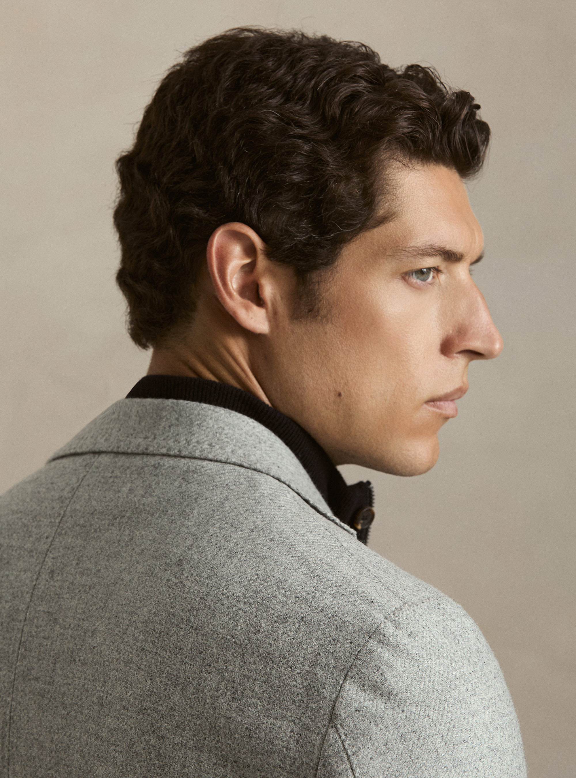 Giacca in lana cashmere Lanificio di Pray, GRIGIO CHIARO MELANGE