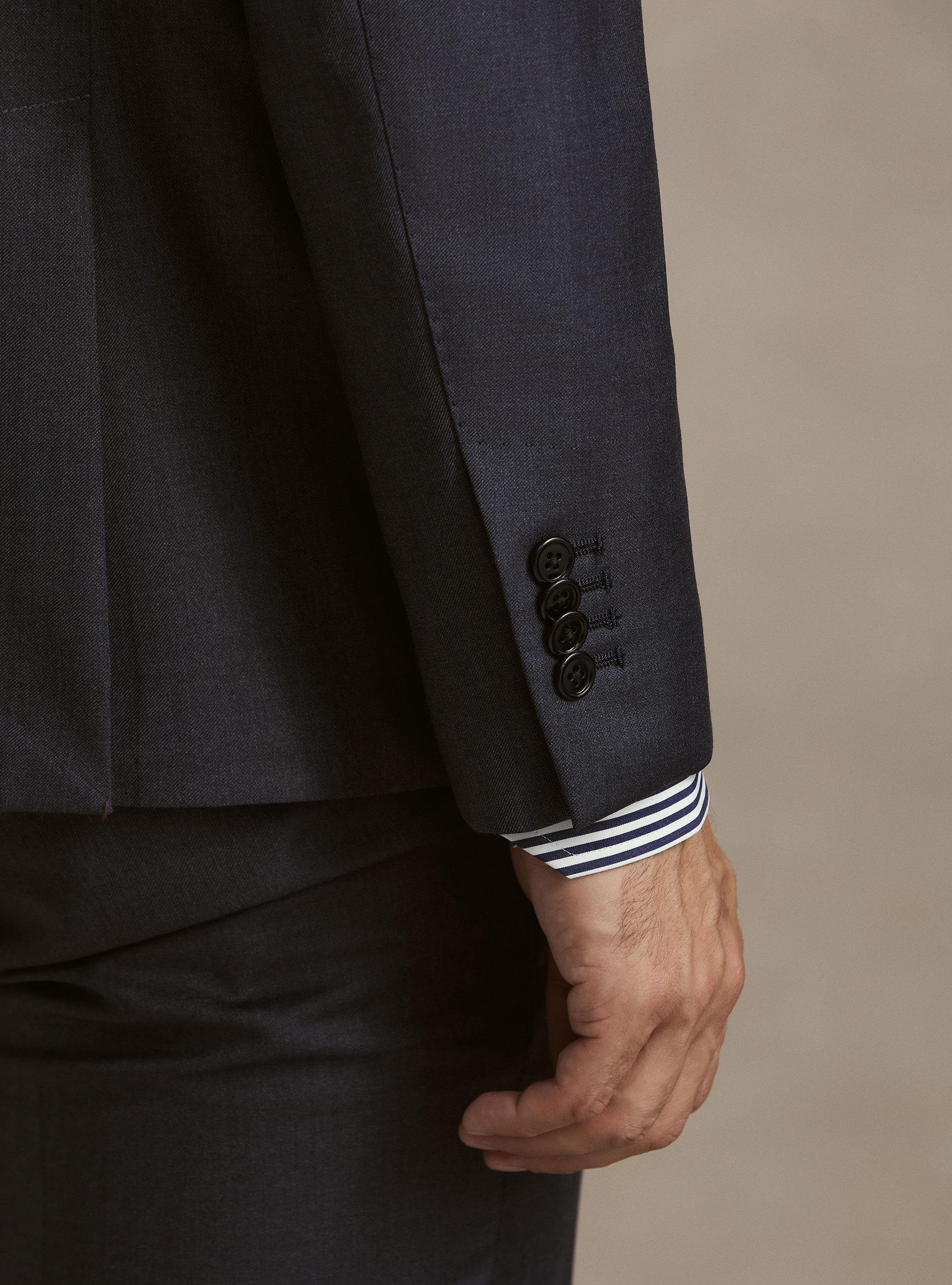 Giacca per abito in pura lana Vitale Barberis Canonico, INCHIOSTRO