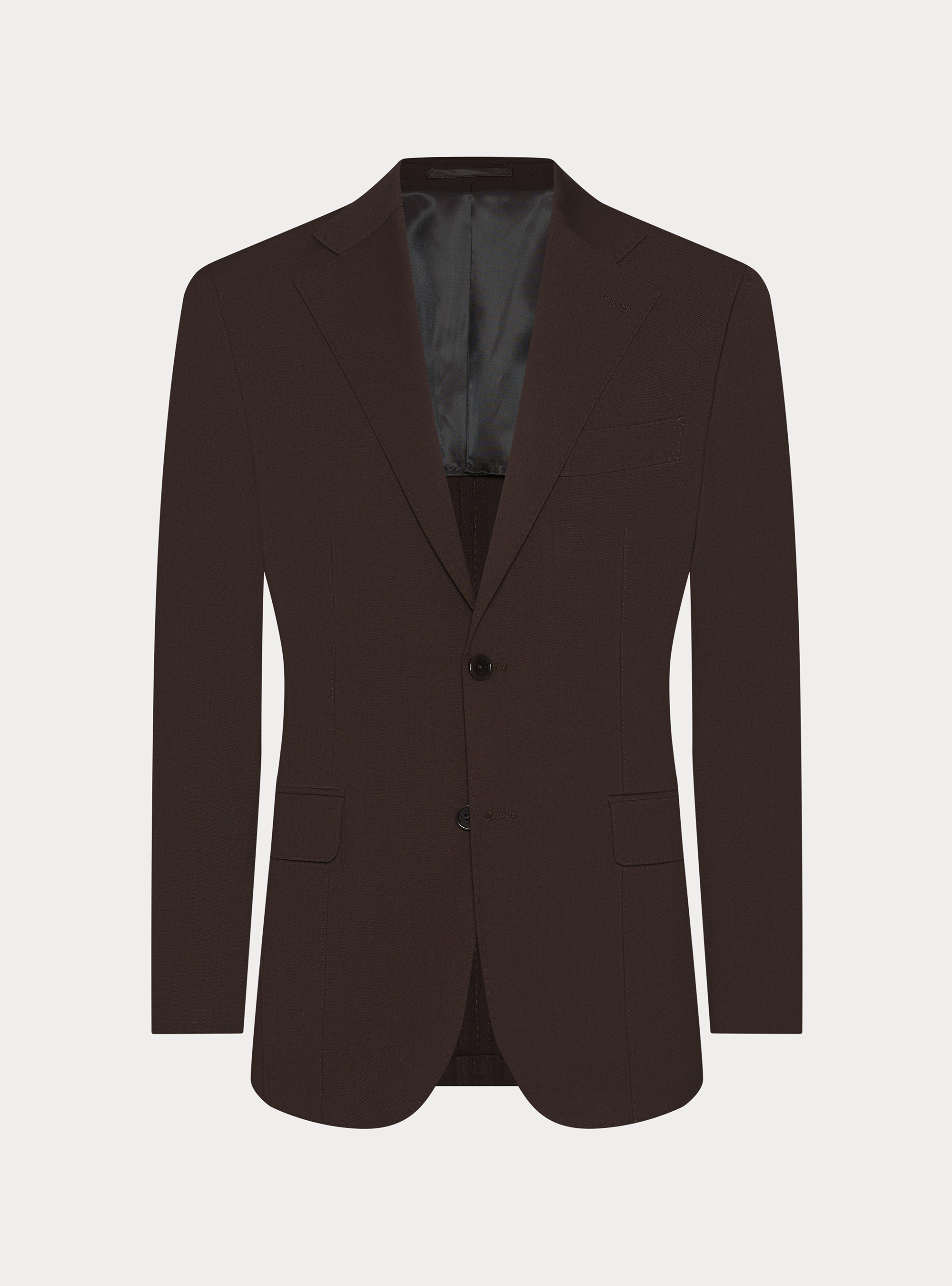 Giacca abito classico slim fit, MARRONE