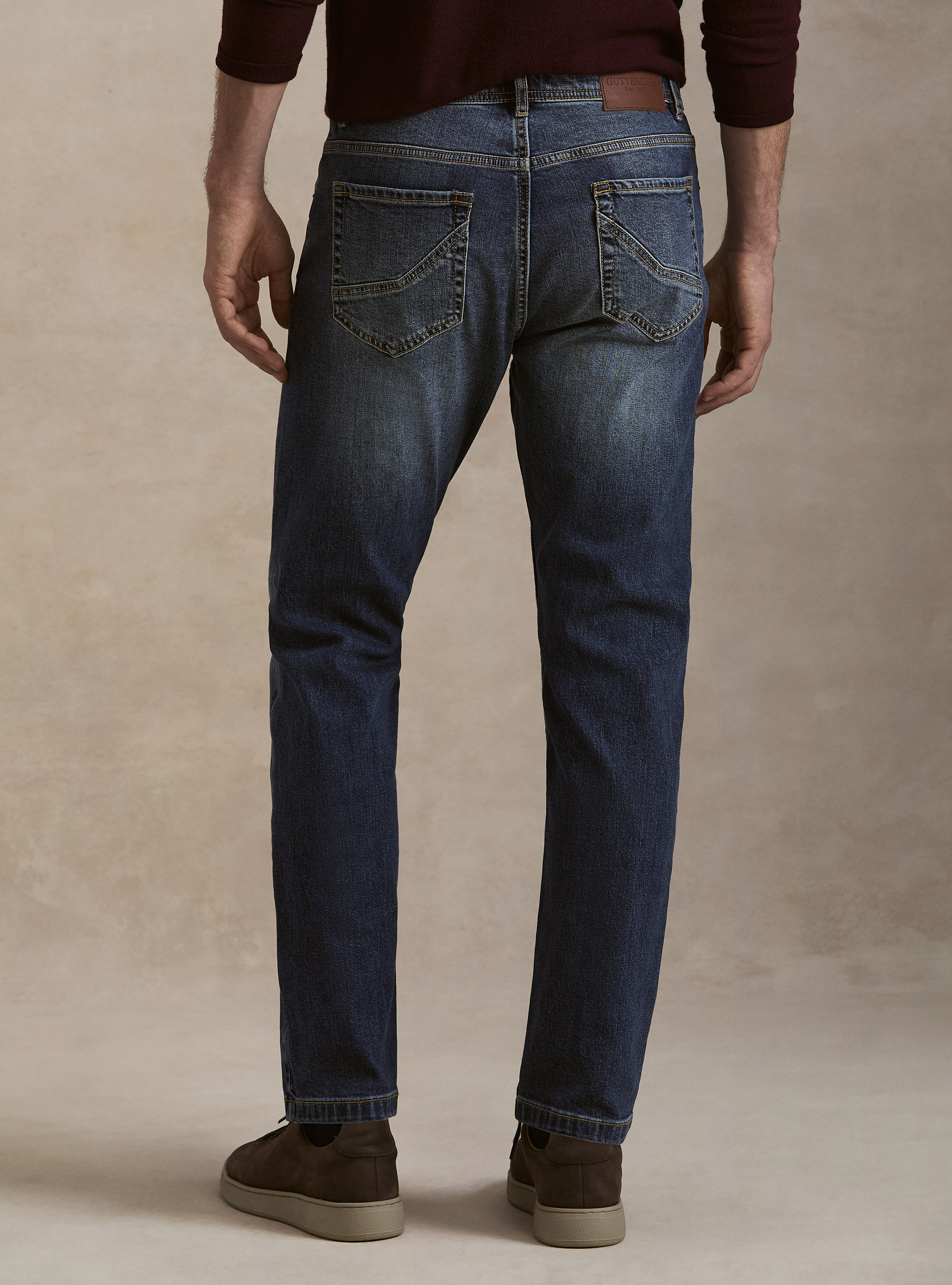 Denim in cotone stretch, BLU NAVY