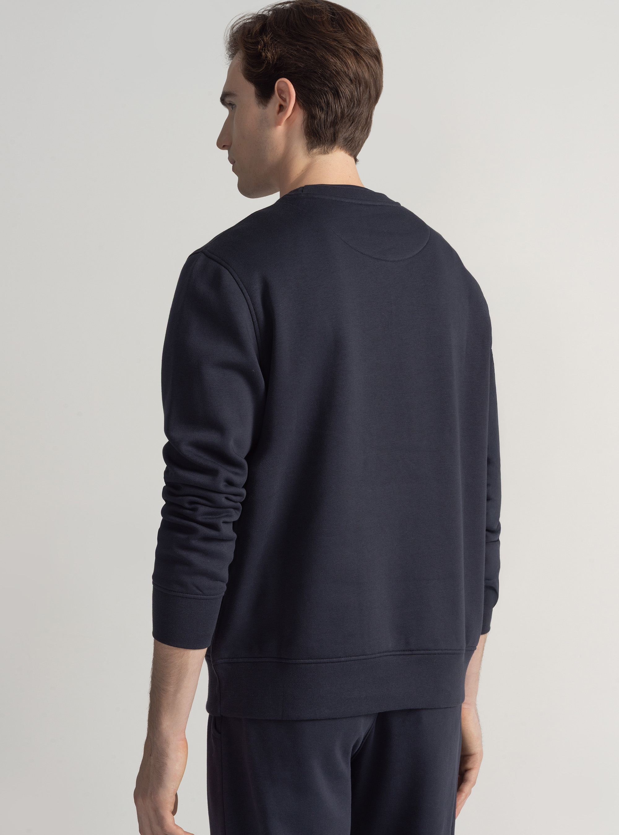 Felpa girocollo con logo GT01, BLU NAVY