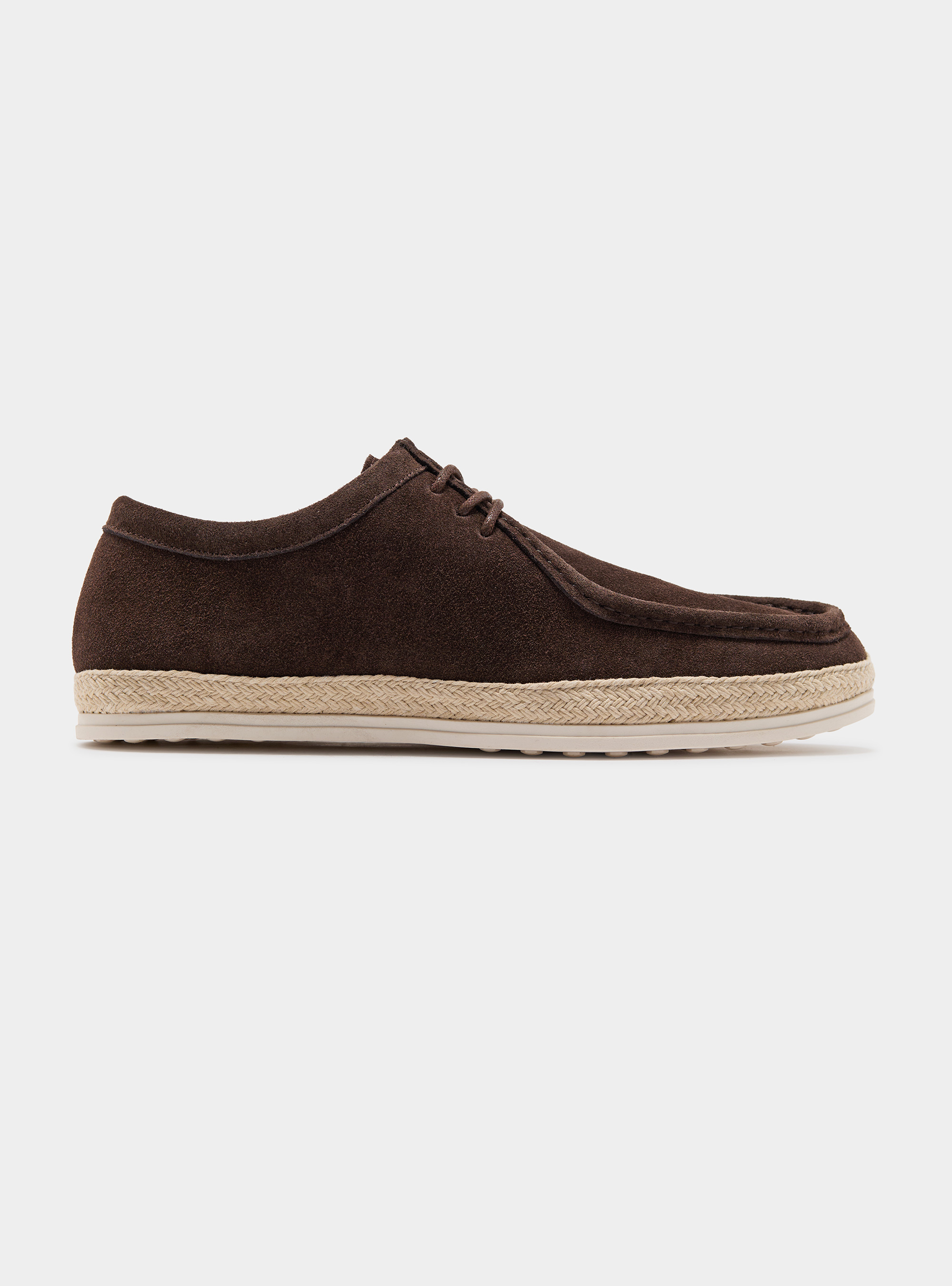 Paraboot stringate in suede, MARRONE