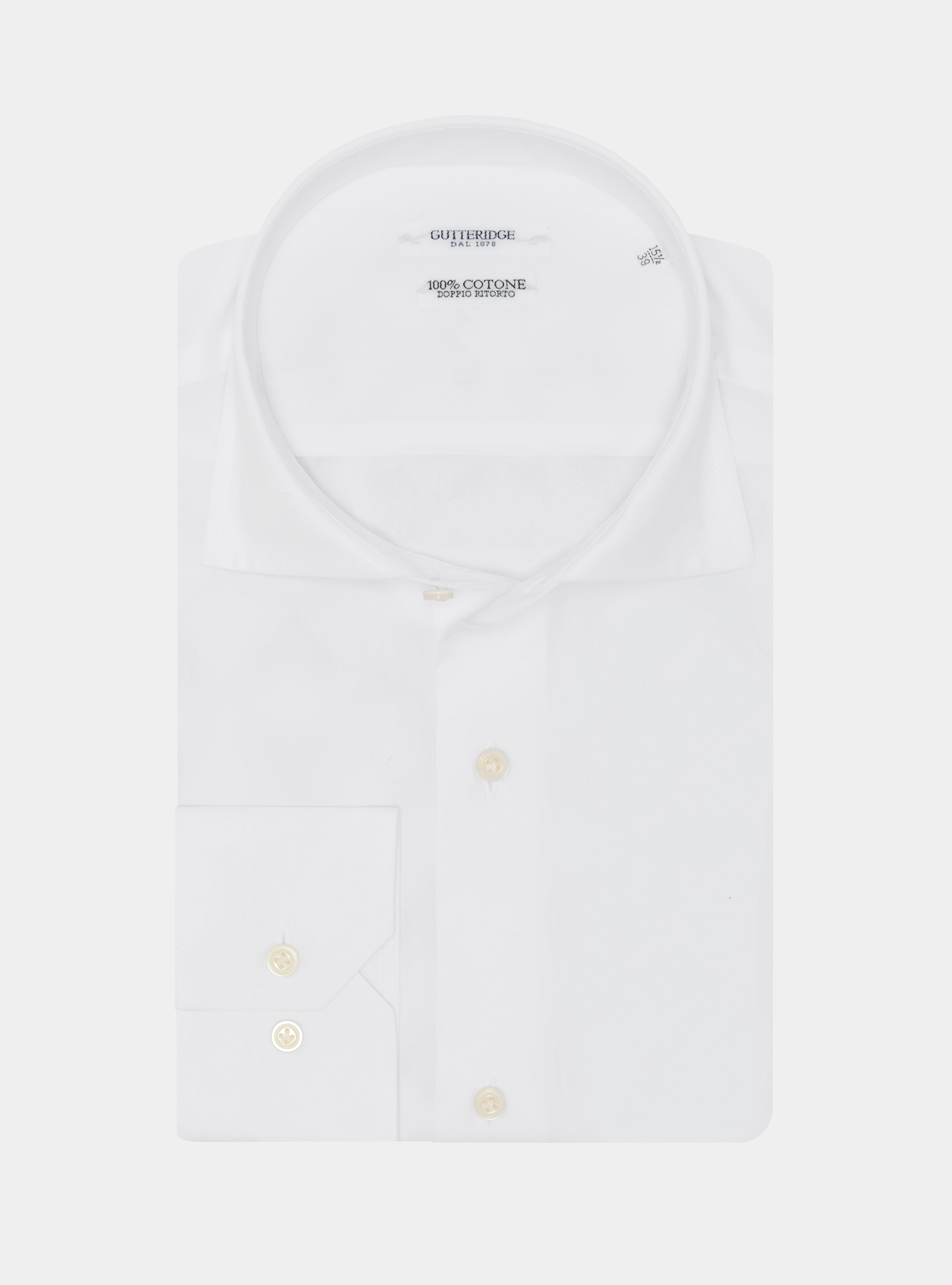 Camicia in cotone fil a fil, BIANCO