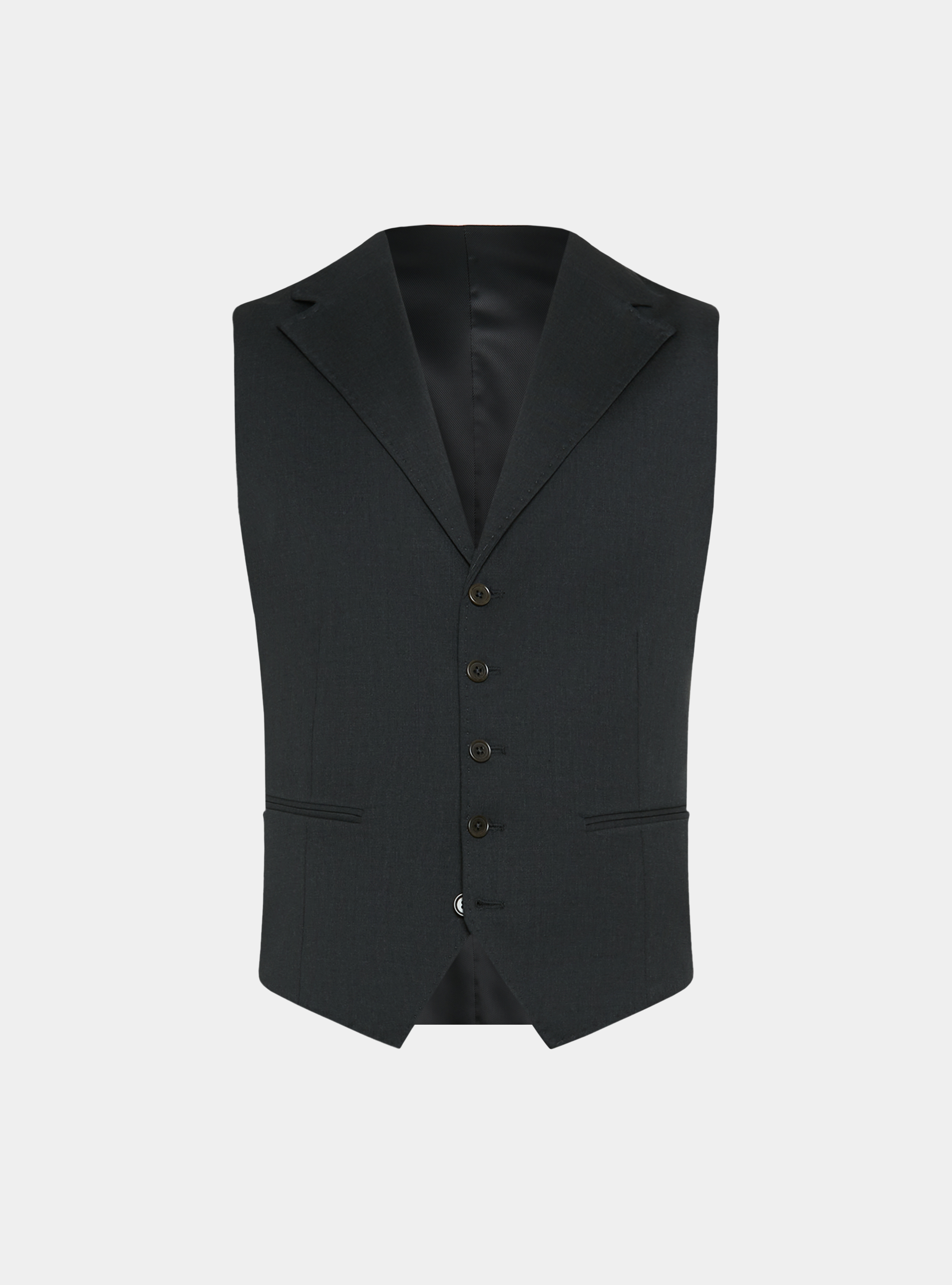 Gilet in lana superfine 110's Reda, ASFALTO