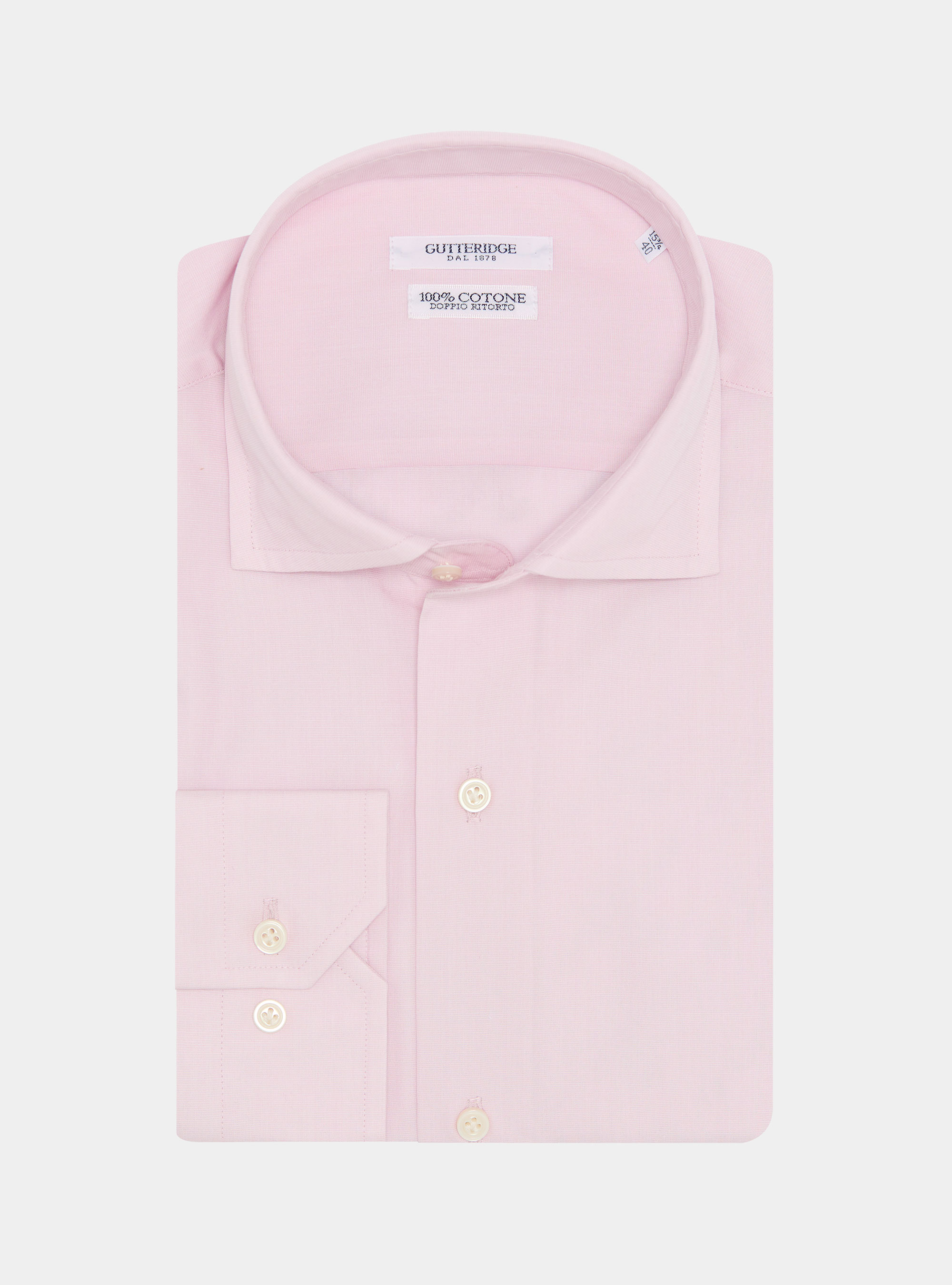 Camicia in cotone fil a fil, ROSA