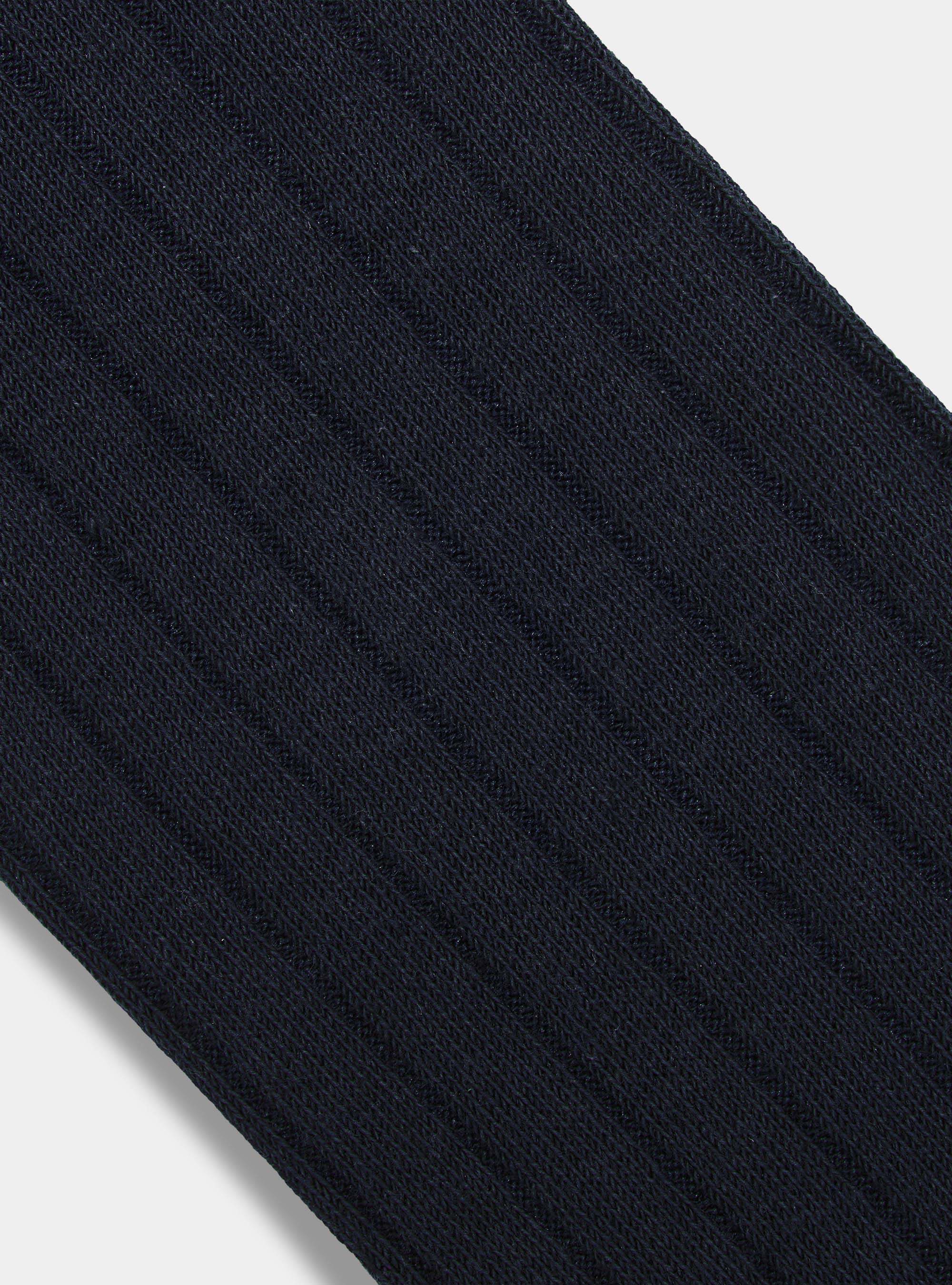 Calzini a costina con ricamo, BLU NAVY