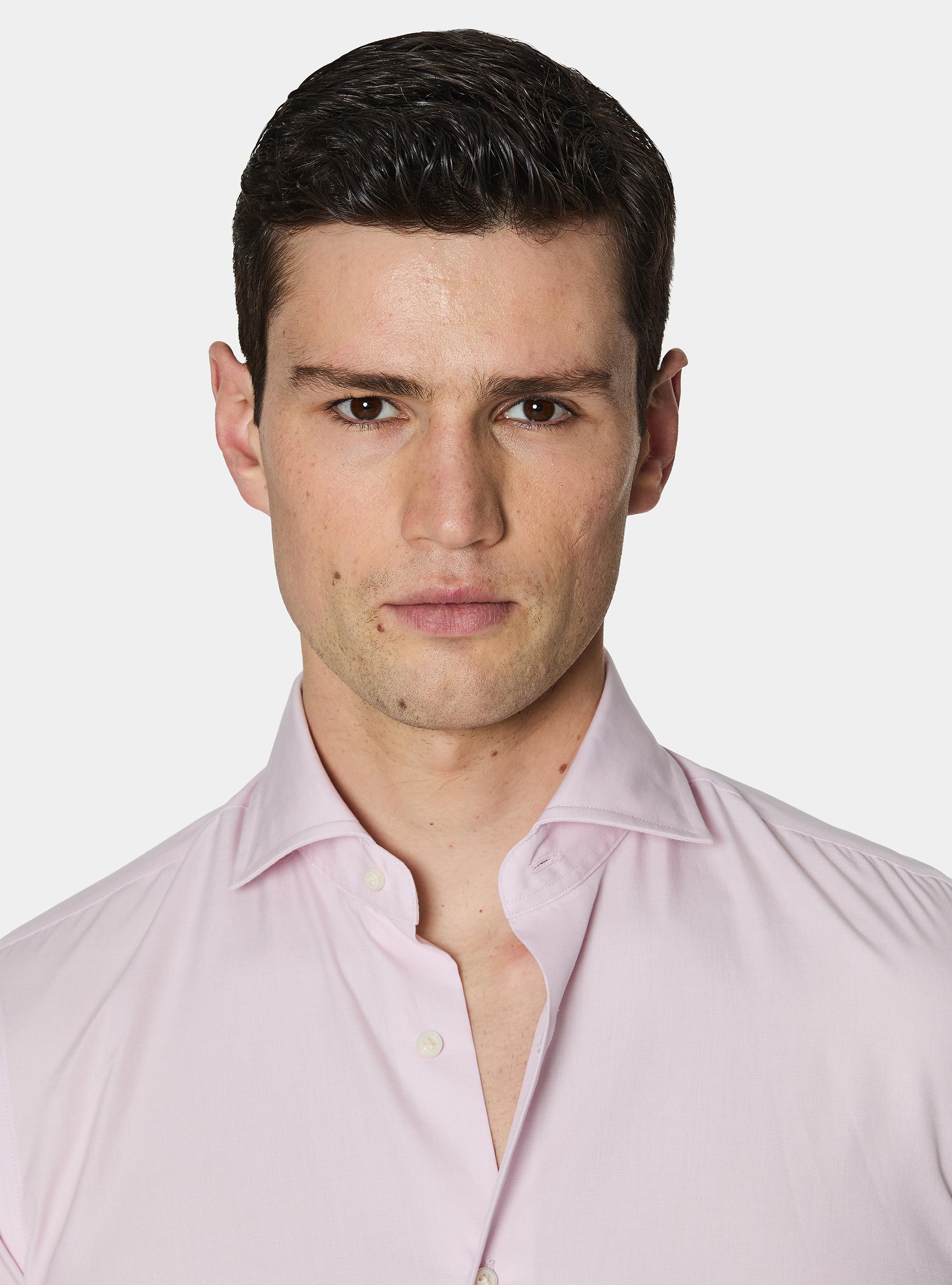Camicia in cotone fil a fil, ROSA