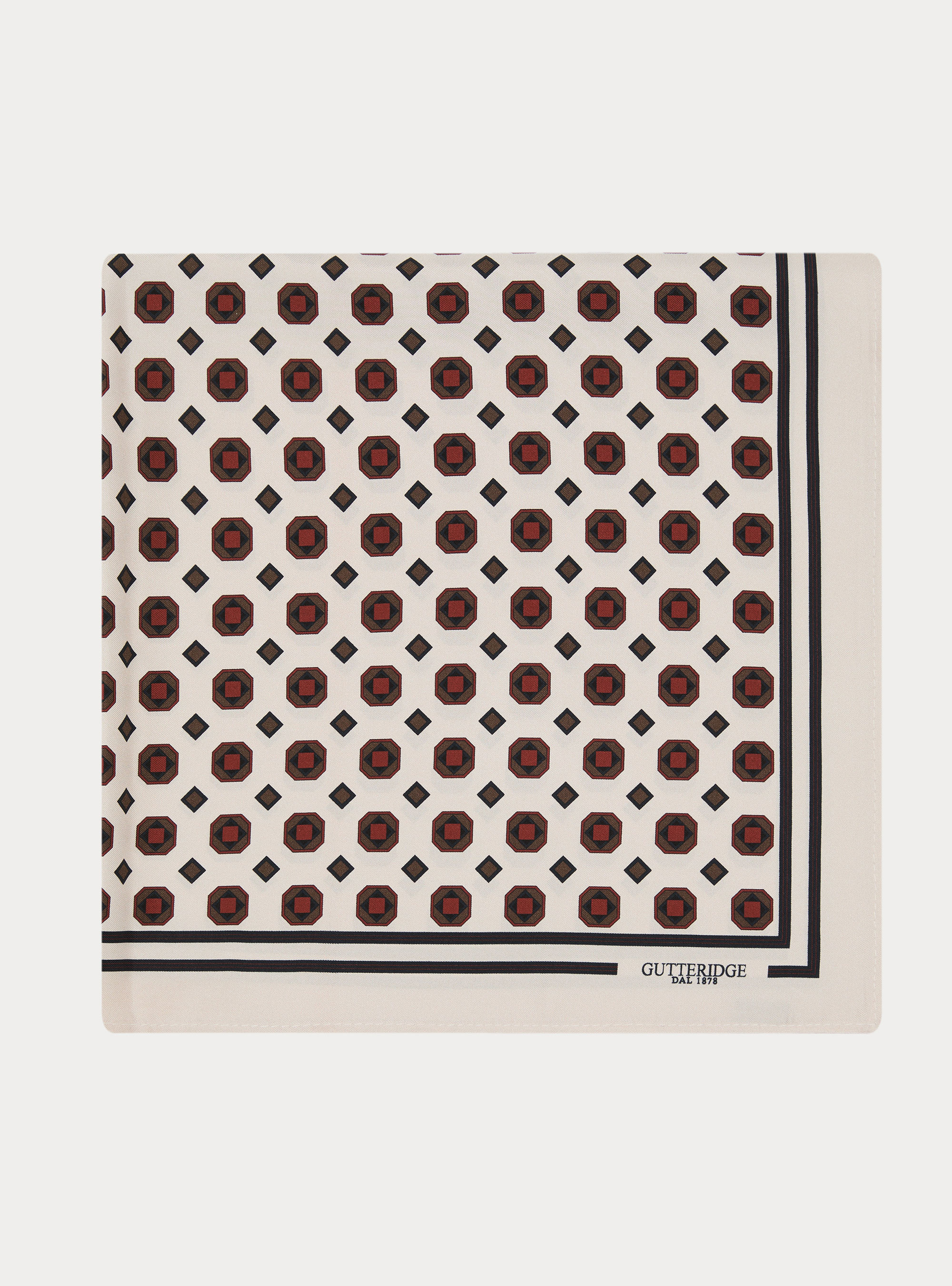 Foulard in seta stampa geometrica, PANNA