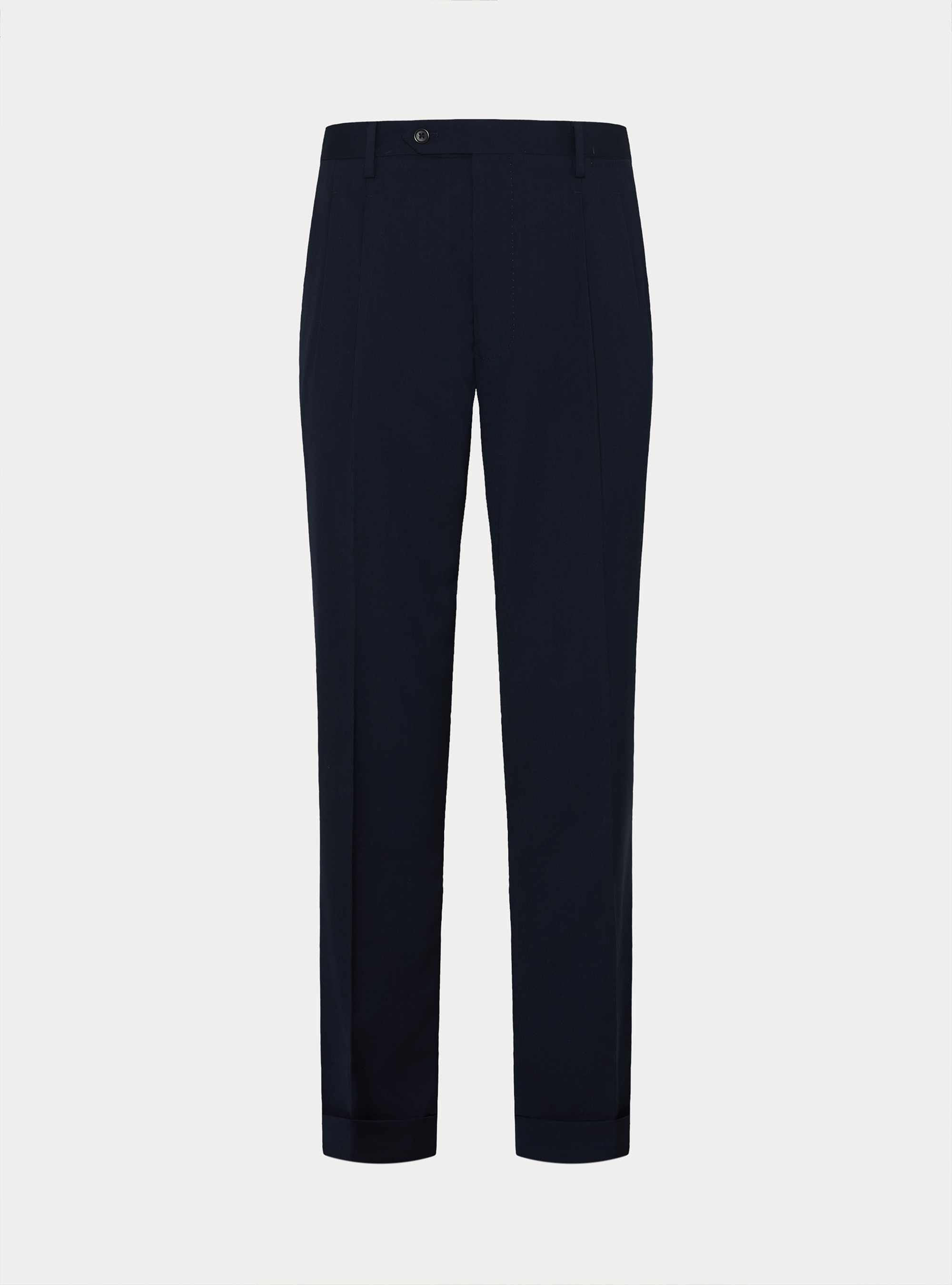 Pantaloni classici con pince, BLU NAVY