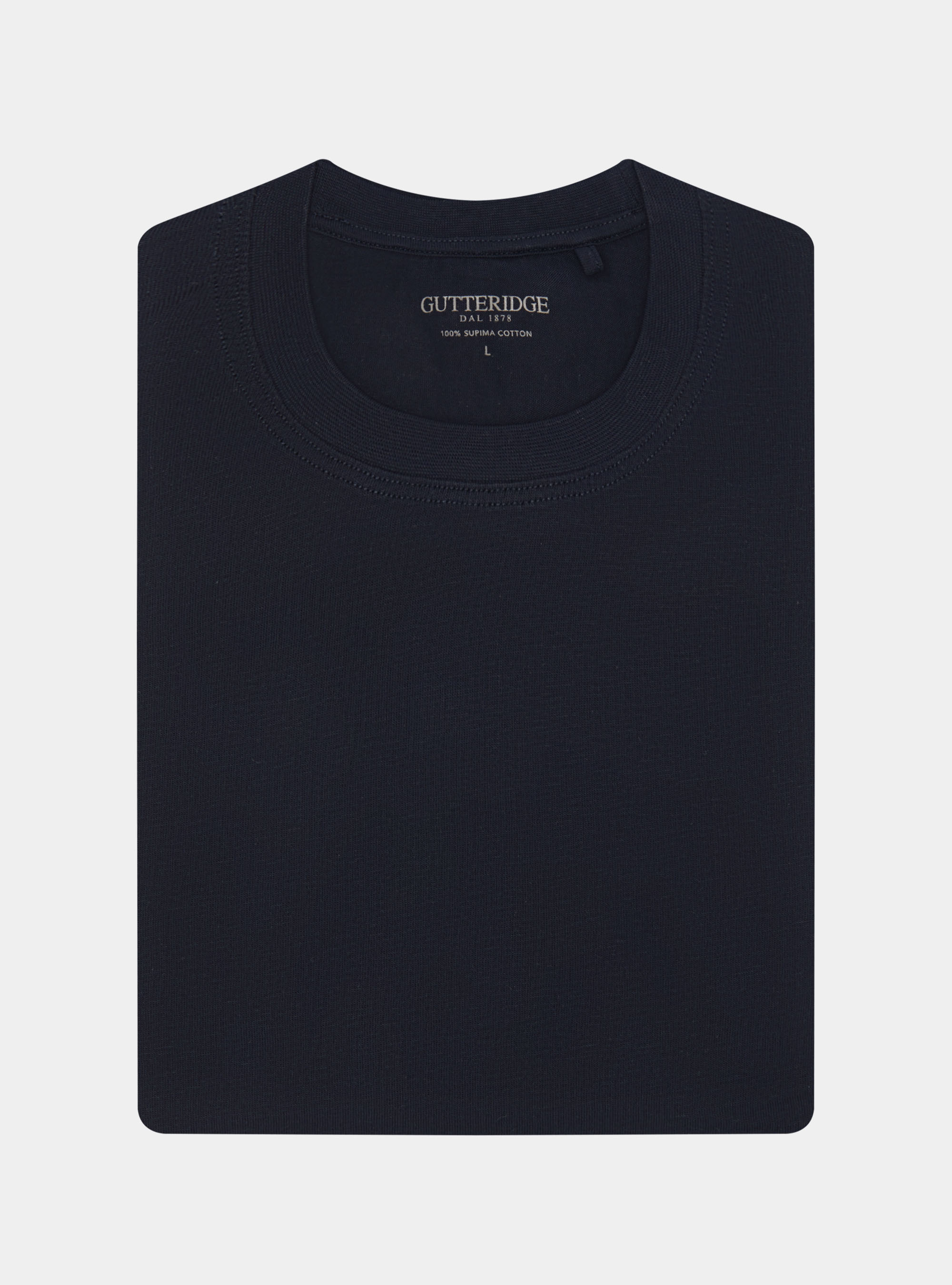 T-shirt mezza manica in cotone Supima, BLU NAVY