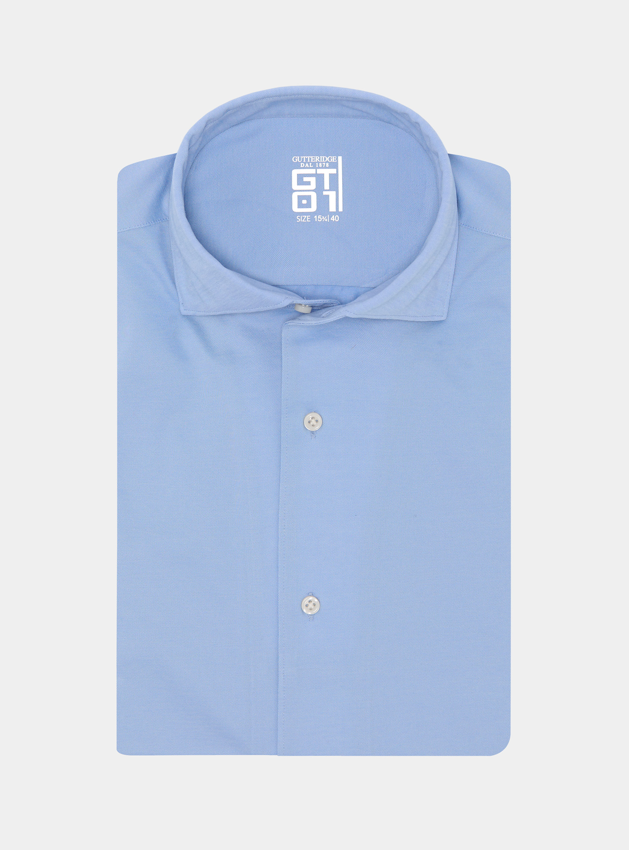 Camicia GT01 in jersey di misto cotone, AZZURRO