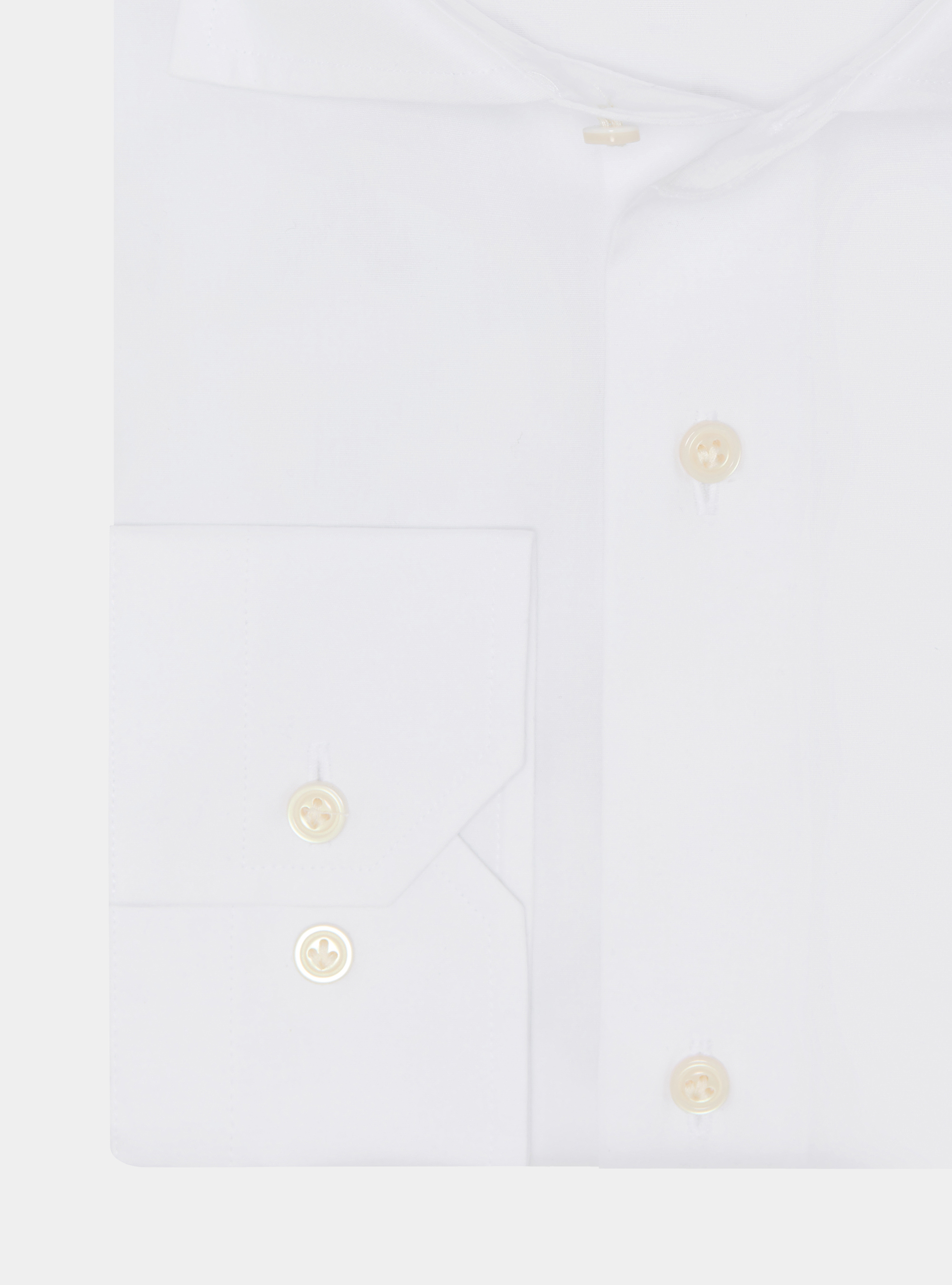 Camicia in cotone fil a fil, BIANCO