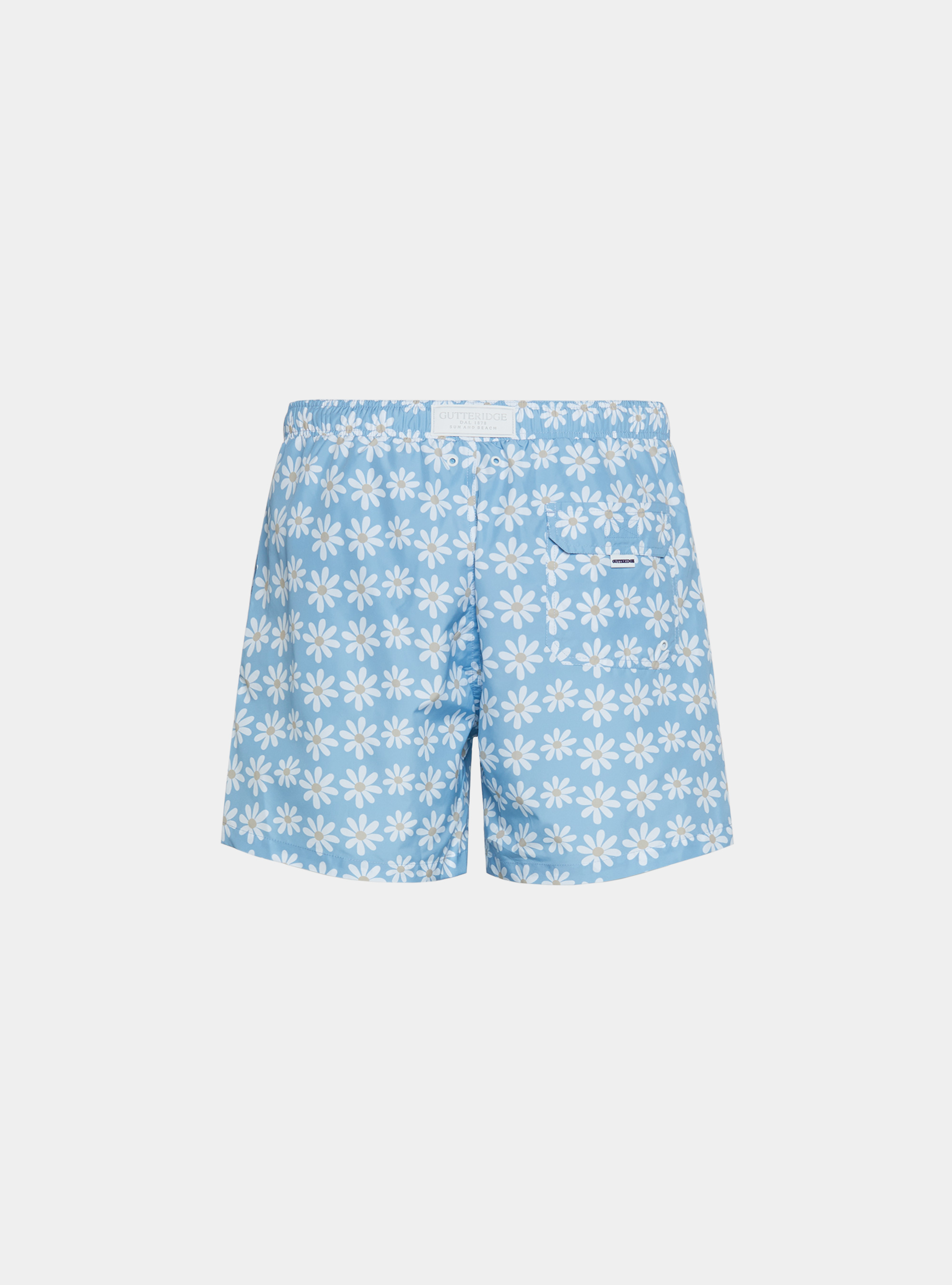 Costume da bagno stampa margherite, AZZURRO